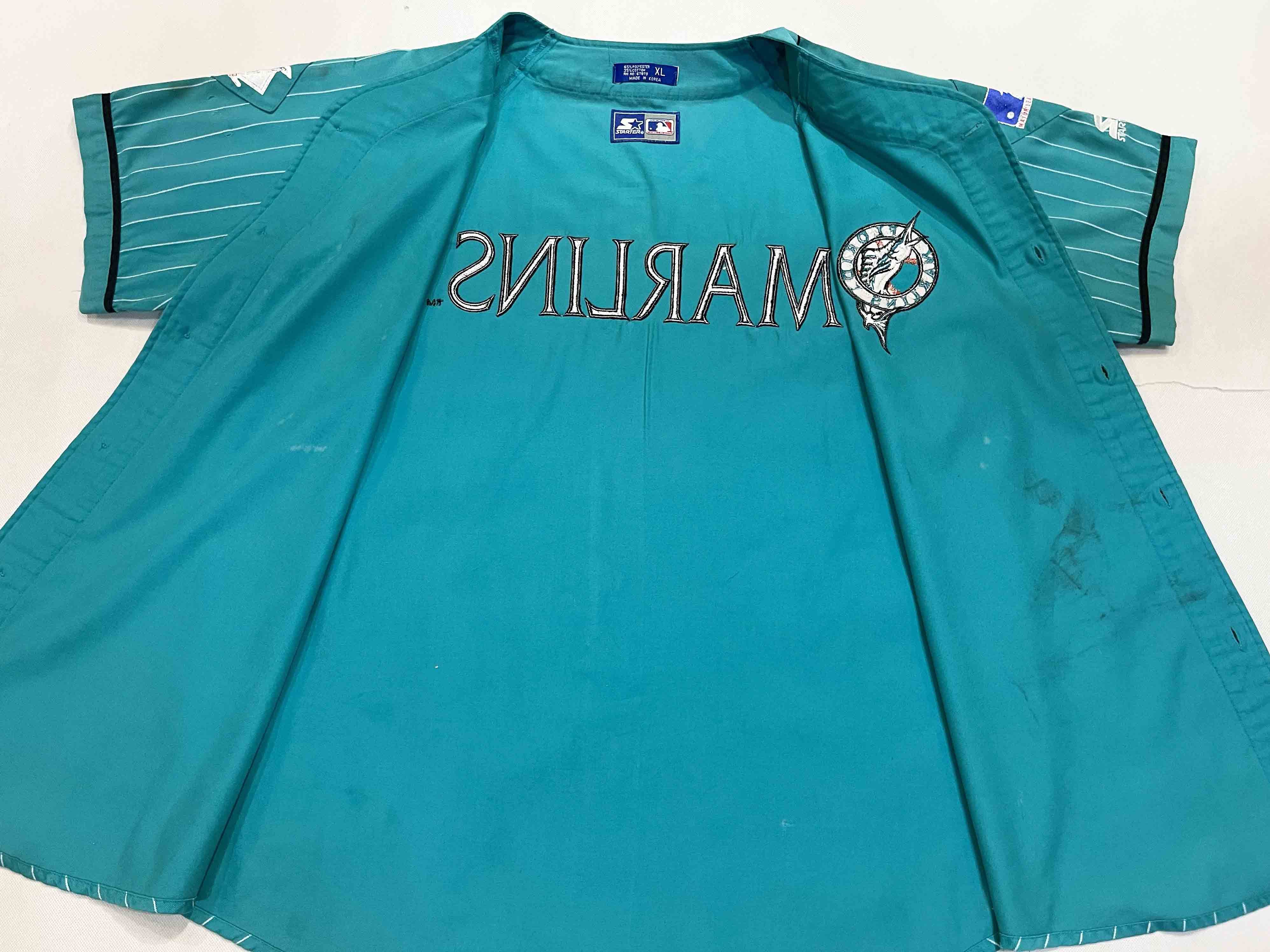 MLB × Starter × Vintage Vintage Starter MLB Florida Marlins Pinstripe Jersey Size US XL / EU 56 / 4 - 6 Thumbnail