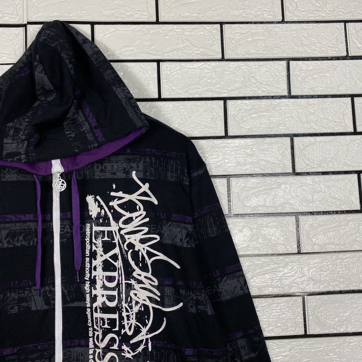 Japanese Brand 📌B One Soul Zipper Hoodie Full Print Size US XL / EU 56 / 4 - 7 Thumbnail