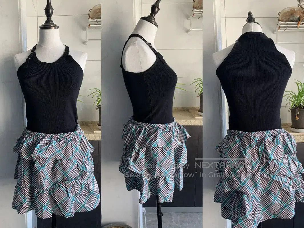 Burberry Burberry Green Cotton Off-Shoulder Top. Size M / US 6-8 / IT 42-44 - 4 Thumbnail
