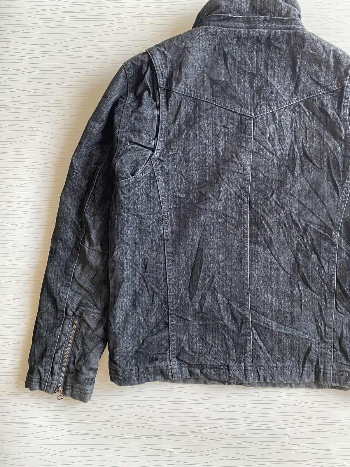 If Six Was Nine × Japanese Brand × Le Grande Bleu (L.G.B.) ⚡️SEND OFFERS⚡️ Roushatte Tectical Biker Denim Jacket Size US M / EU 48-50 / 2 - 11 Thumbnail