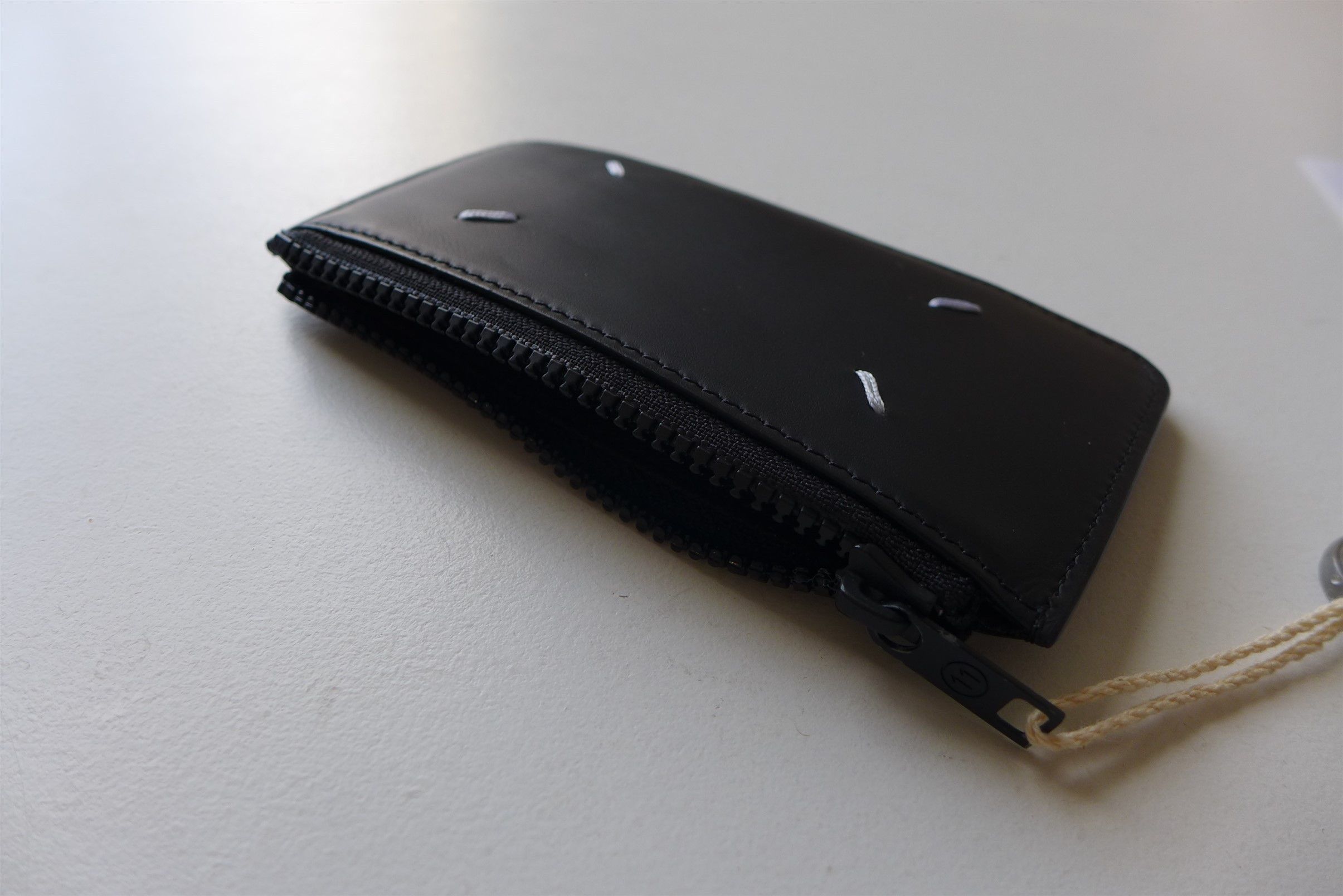 Maison Margiela Margiela Rectangular Zip Wallet - Black Calf Leather Size ONE SIZE - 7 Thumbnail