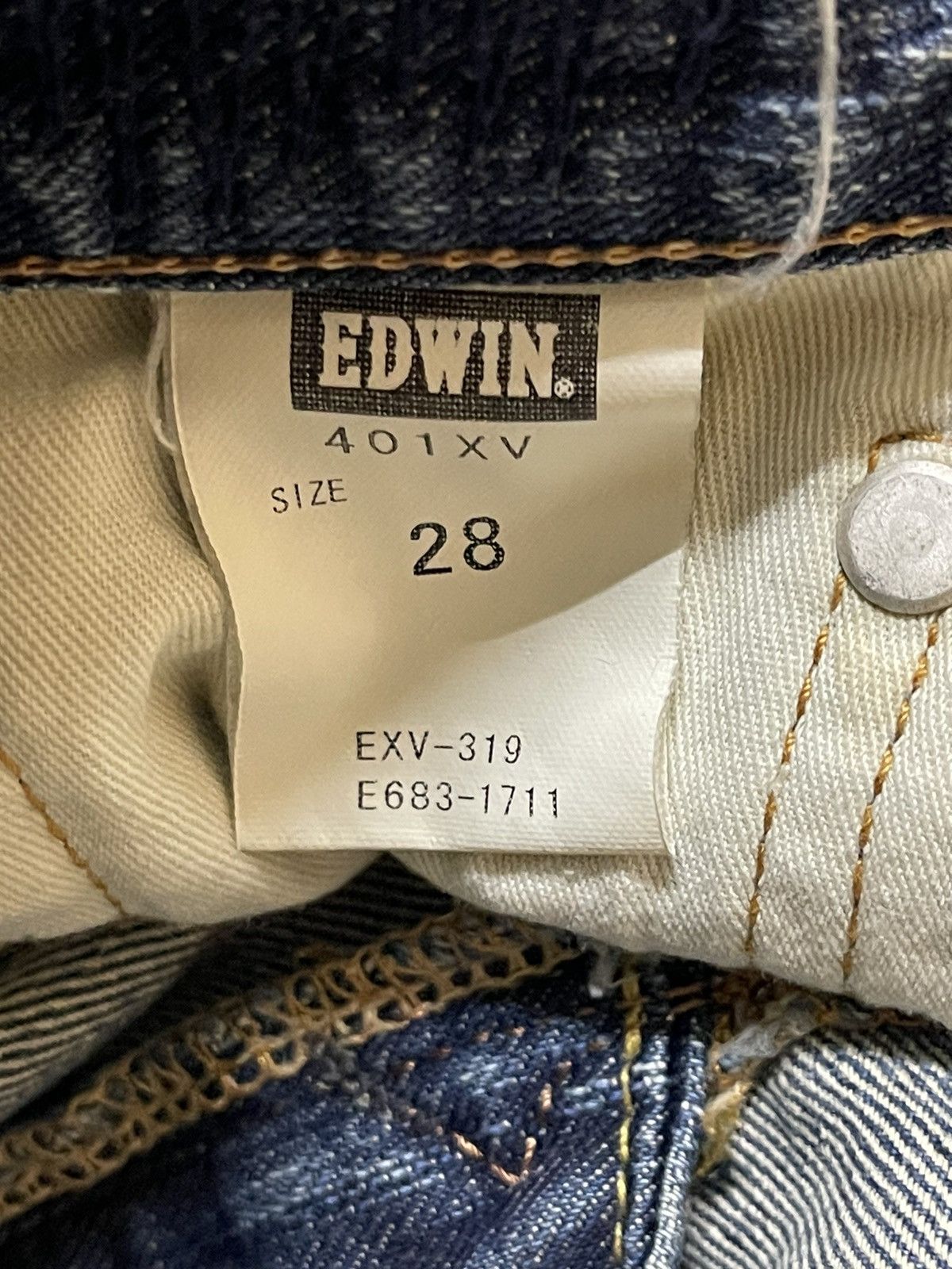 Edwin Vintage Edwin XV Faded Wash Distressed Wide Leg Flare Jeans Size US 30 / EU 46 - 10 Thumbnail