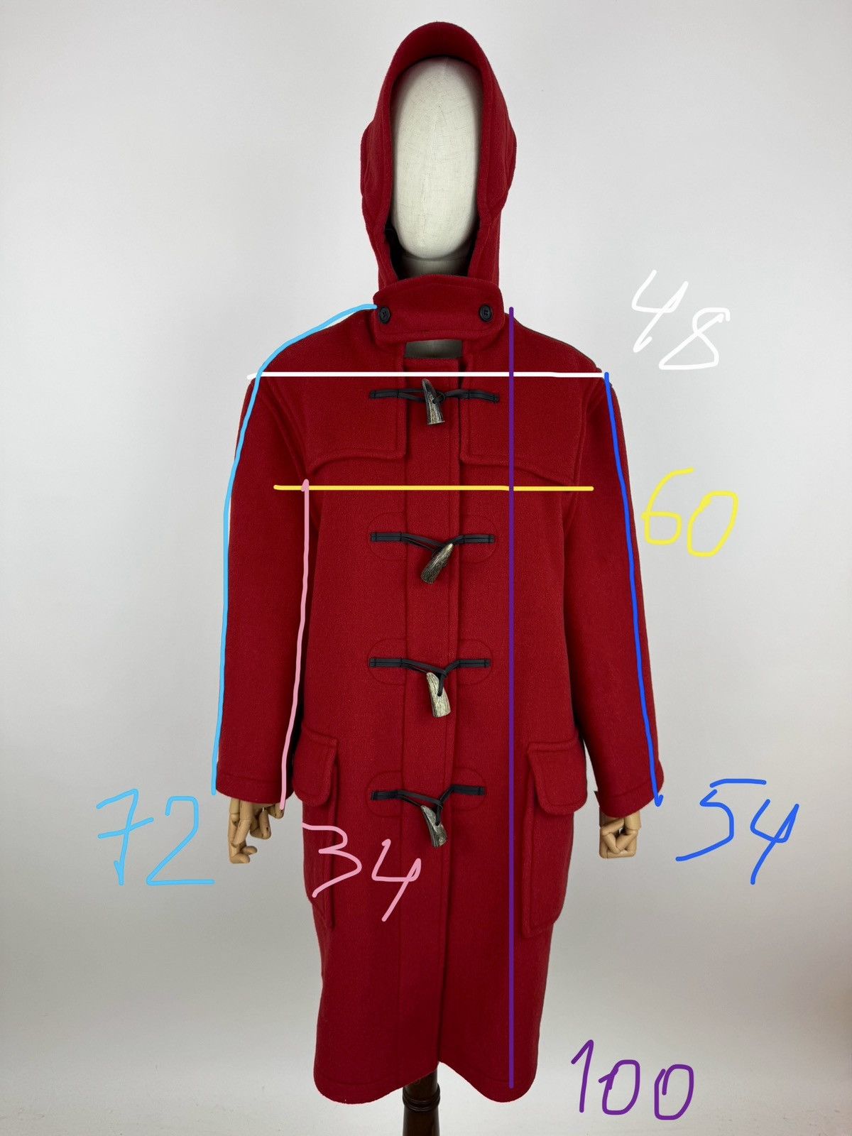 Original Montgomery Original Montgomery Duffle coat Women’s wool red hooded coat Size M / US 6-8 / IT 42-44 - 12 Thumbnail