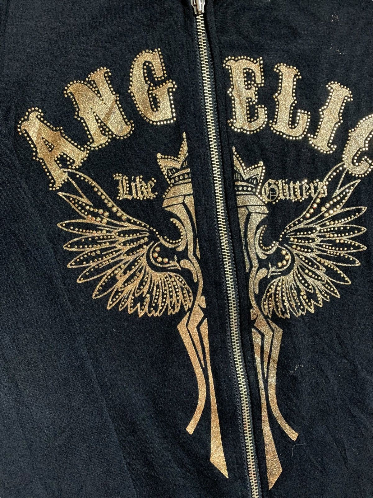 Beauty Beast RICH FUR ZIP HOODIE ANGELIC GLITTER POEM IFSIX LGB STYLE Size S / US 4 / IT 40 - 4 Thumbnail