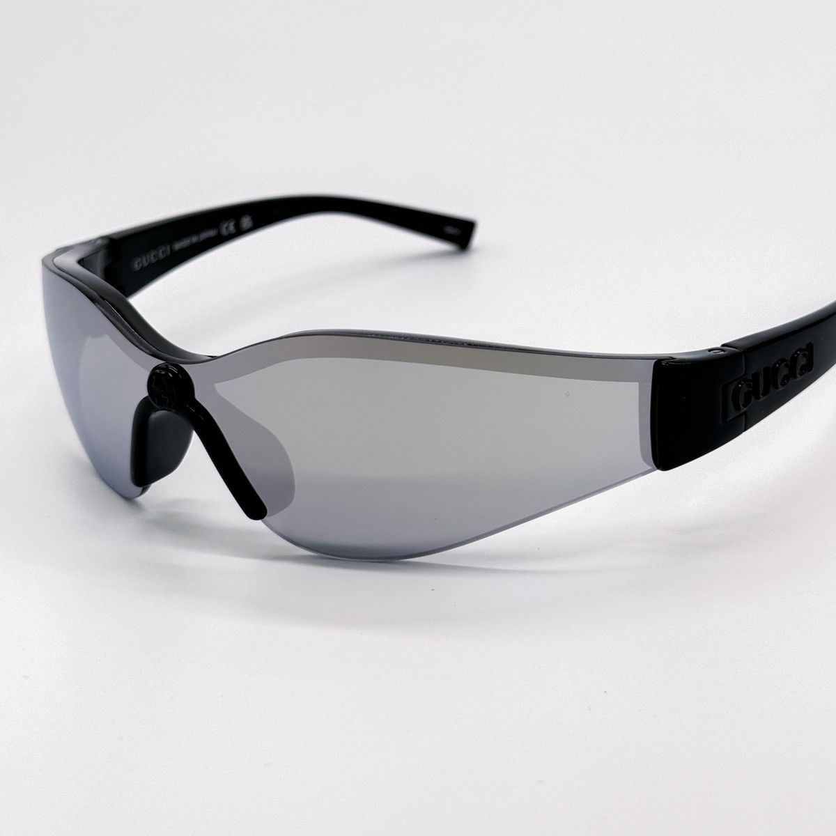 Gucci NEW GUCCI GG1651S 004 MASK BLACK SILVER WOMEN SUNGLASSES Size ONE SIZE - 5 Thumbnail