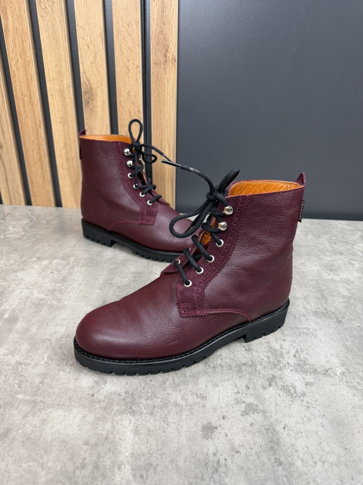 Other Penelope Chilvers Burgundy Leather Ankle Boots Size 39 Size US 9 / IT 39 - 10 Thumbnail