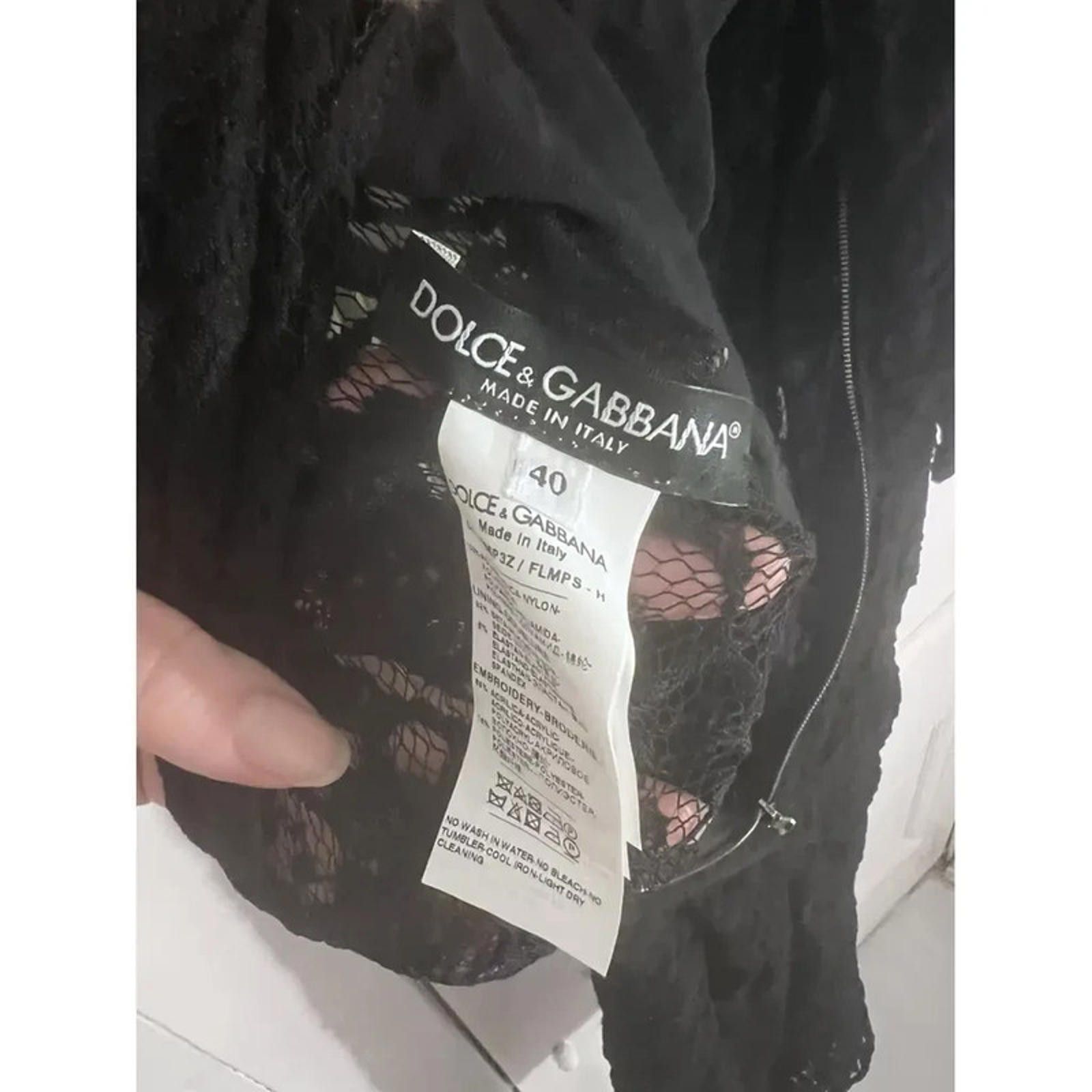 Dolce & Gabbana Dolce & Gabbana Faux Fur Tiger Black Lace Dress 40 uk 8 Size S / US 4 / IT 40 - 5 Thumbnail