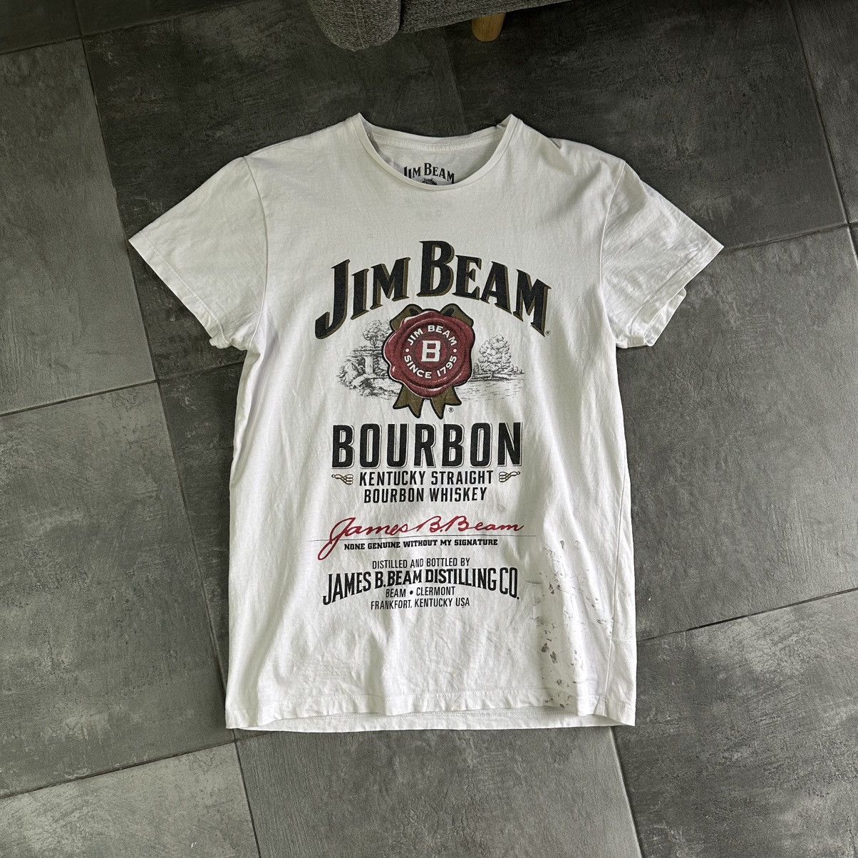Designer × Vintage Vintage Jim Beam Bourbon T-shirts Trashed 00s USA Size US S / EU 44-46 / 1 - 1 Thumbnail