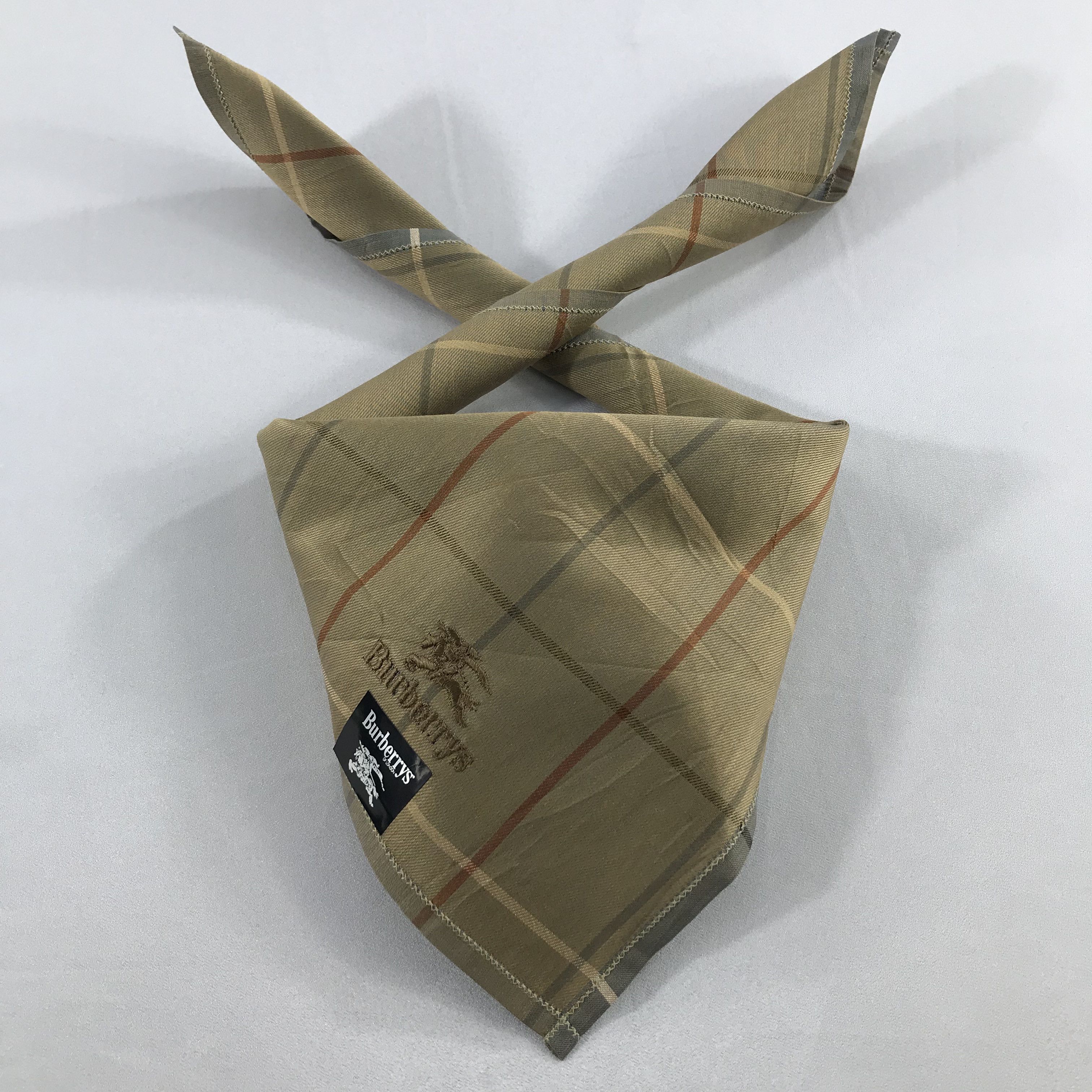 Burberry × Vintage Burberry Bandana / Handkerchief / Neckerchief - S2283 Size ONE SIZE - 3 Thumbnail