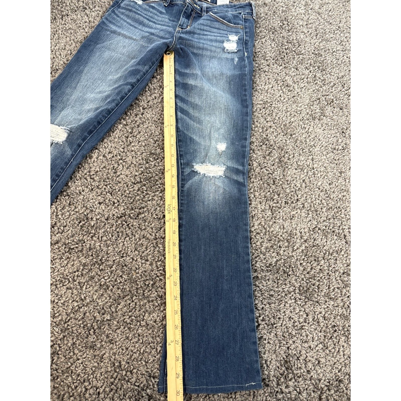 Gap VINTAGE Abercrombie Gap Jeans Low Rise Flared 27x30 Blue Denim 90s Women Reg Inseam 30 Regular Size 4 Size 27" / US 4 / IT 40 - 2 Thumbnail
