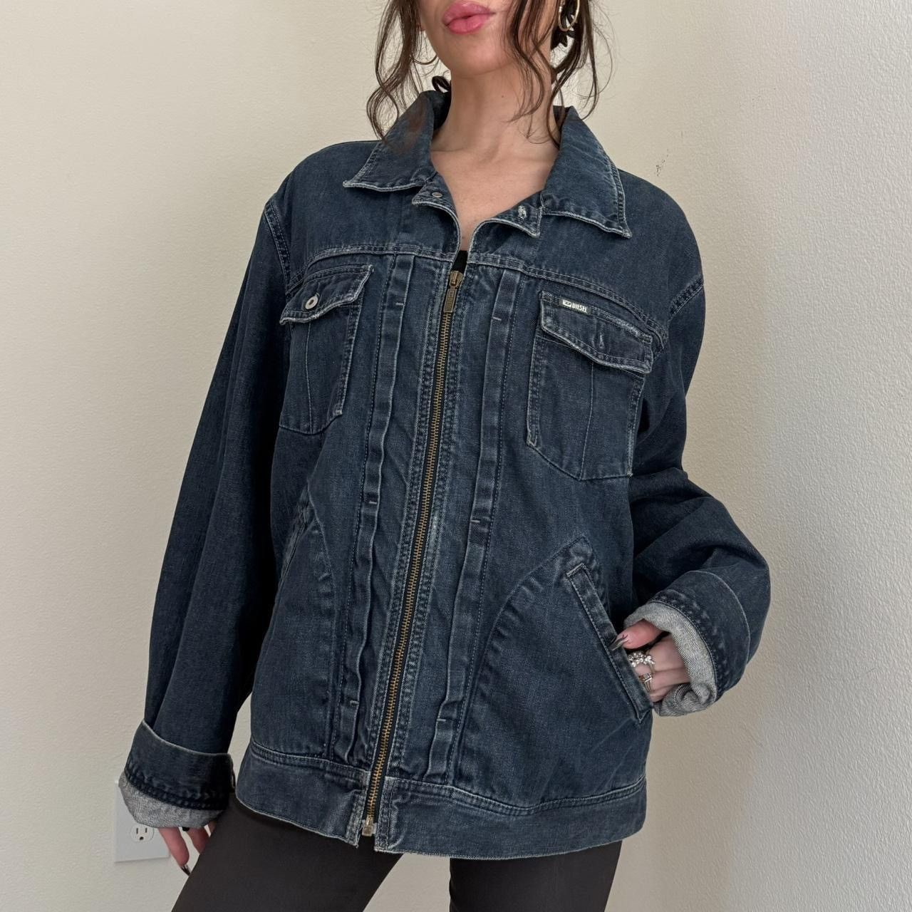 Diesel Vintage Diesel denim zip up jacket Size XL / US 12-14 / IT 48-50 - 1 Thumbnail