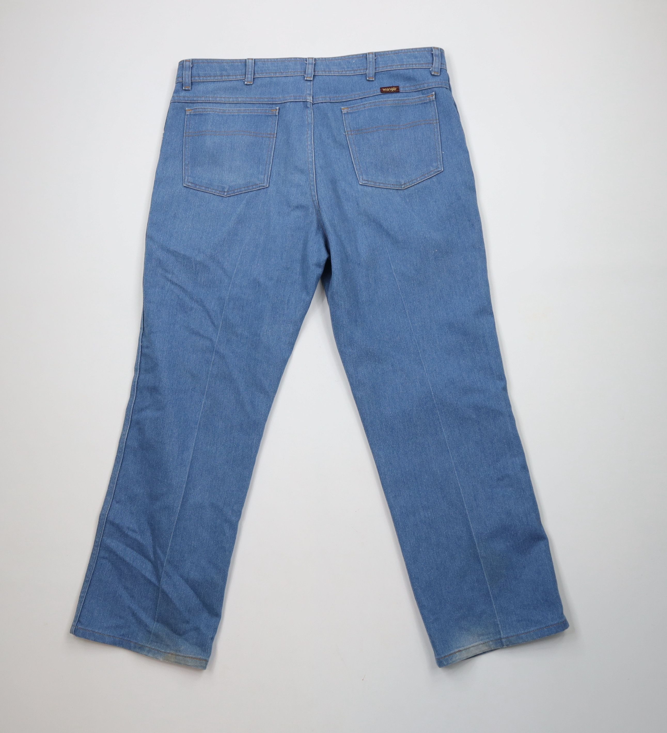 Vintage × Wrangler Vintage 90s Wrangler Flared Wide Leg Cowboy Denim Jeans Size US 38 / EU 54 - 11 Thumbnail