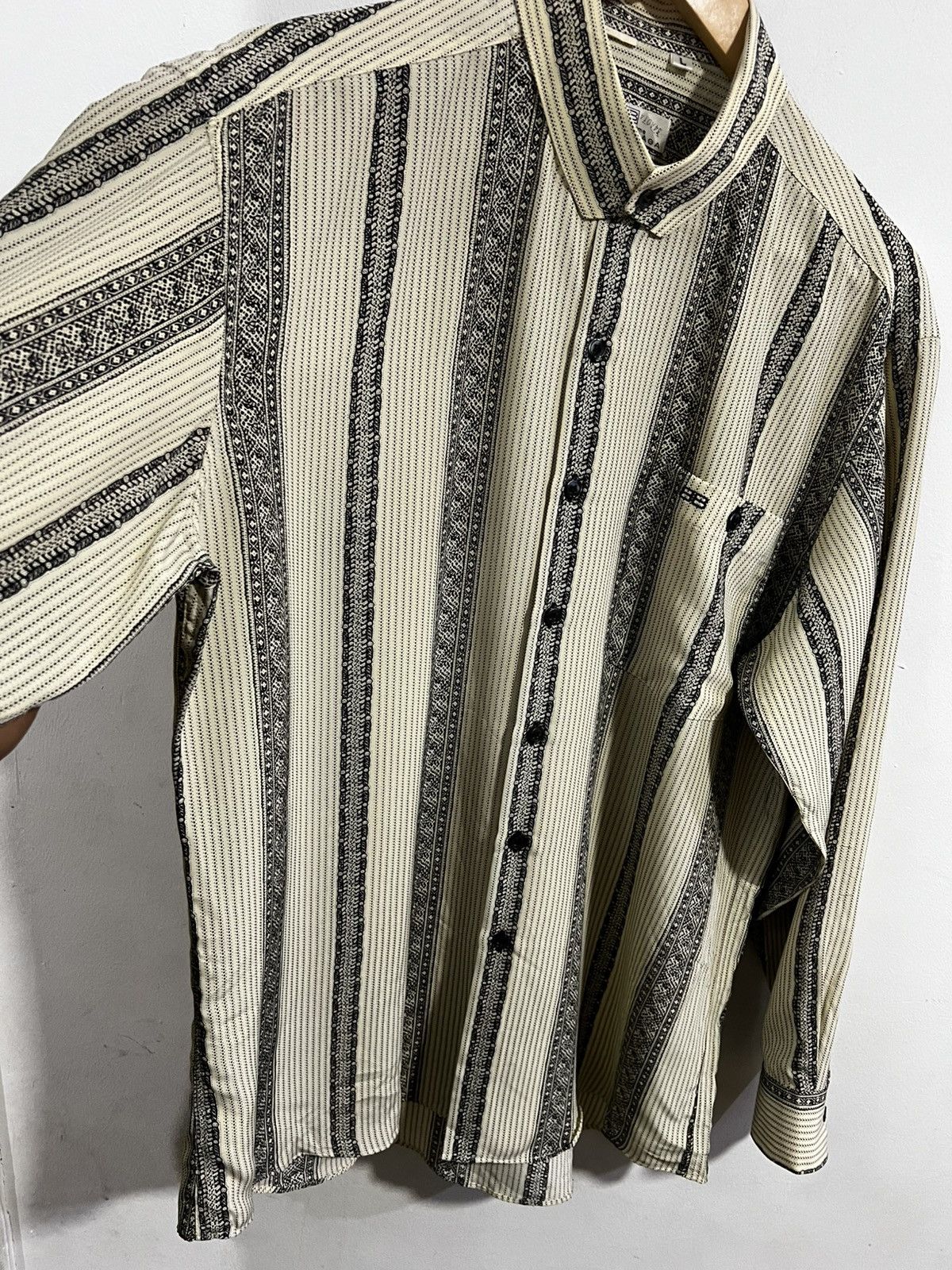 Balenciaga Balenciaga Poly Silk Button Down Casual Shirt Size US L / EU 52-54 / 3 - 4 Thumbnail