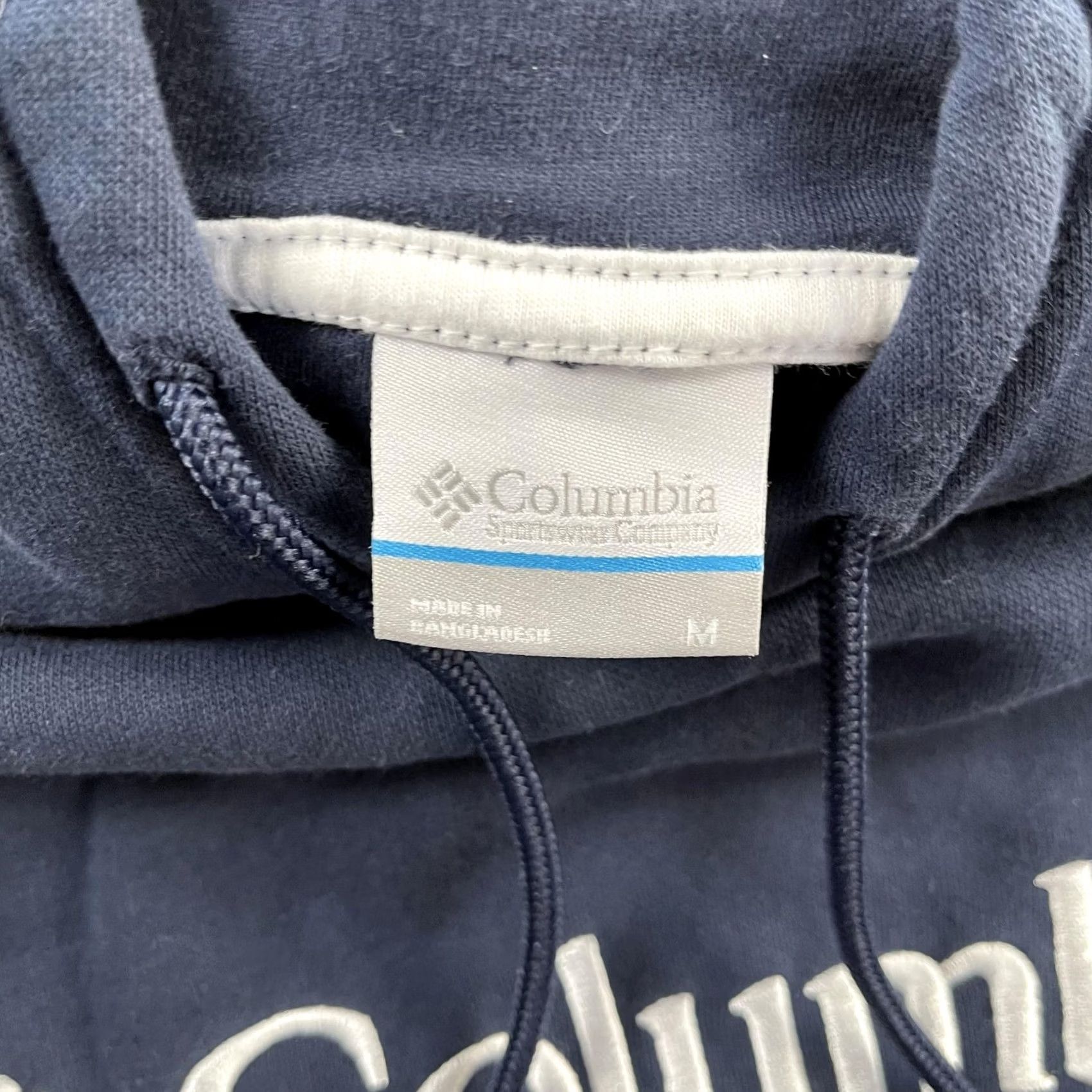 Vintage Columbia Hoodie Mens Medium Blue Fleece Pullover Hooded Pockets Logo Sweatshirt Size US M / EU 48-50 / 2 - 2 Thumbnail