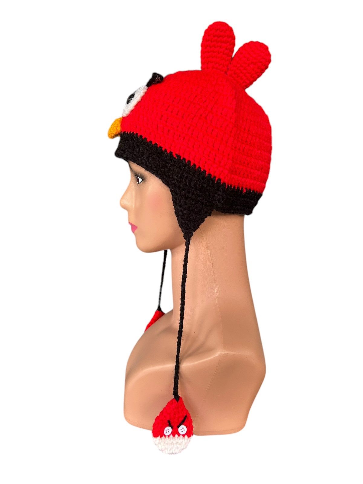 Japanese Brand × Kapital × Vintage Angry bird Crochet Knitted Handmade Beanie Hats Size ONE SIZE - 4 Thumbnail
