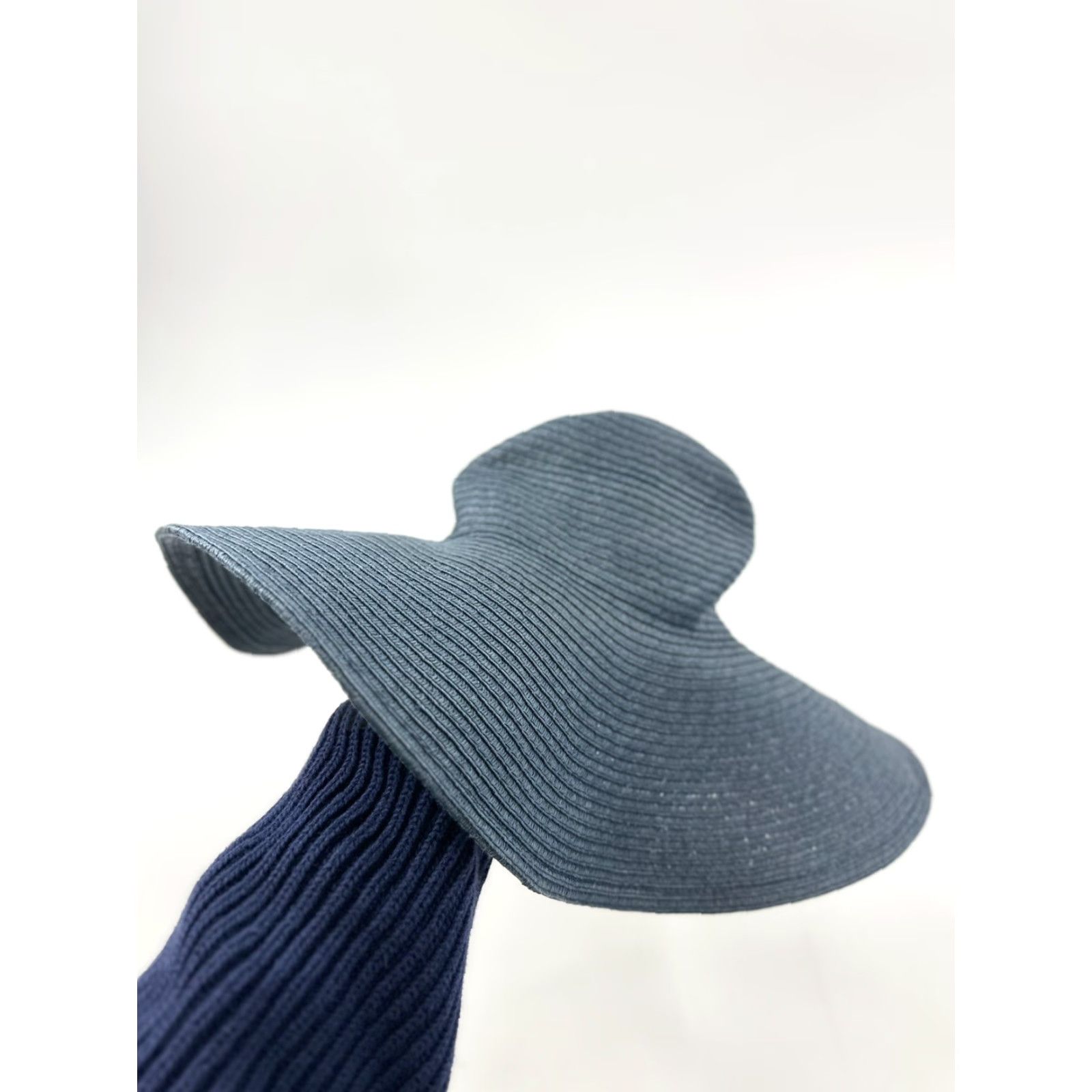 J.Crew J.Crew Sun Hat Womens One Size Blue Floppy Beach Wide Brim Straw Size ONE SIZE - 2 Thumbnail
