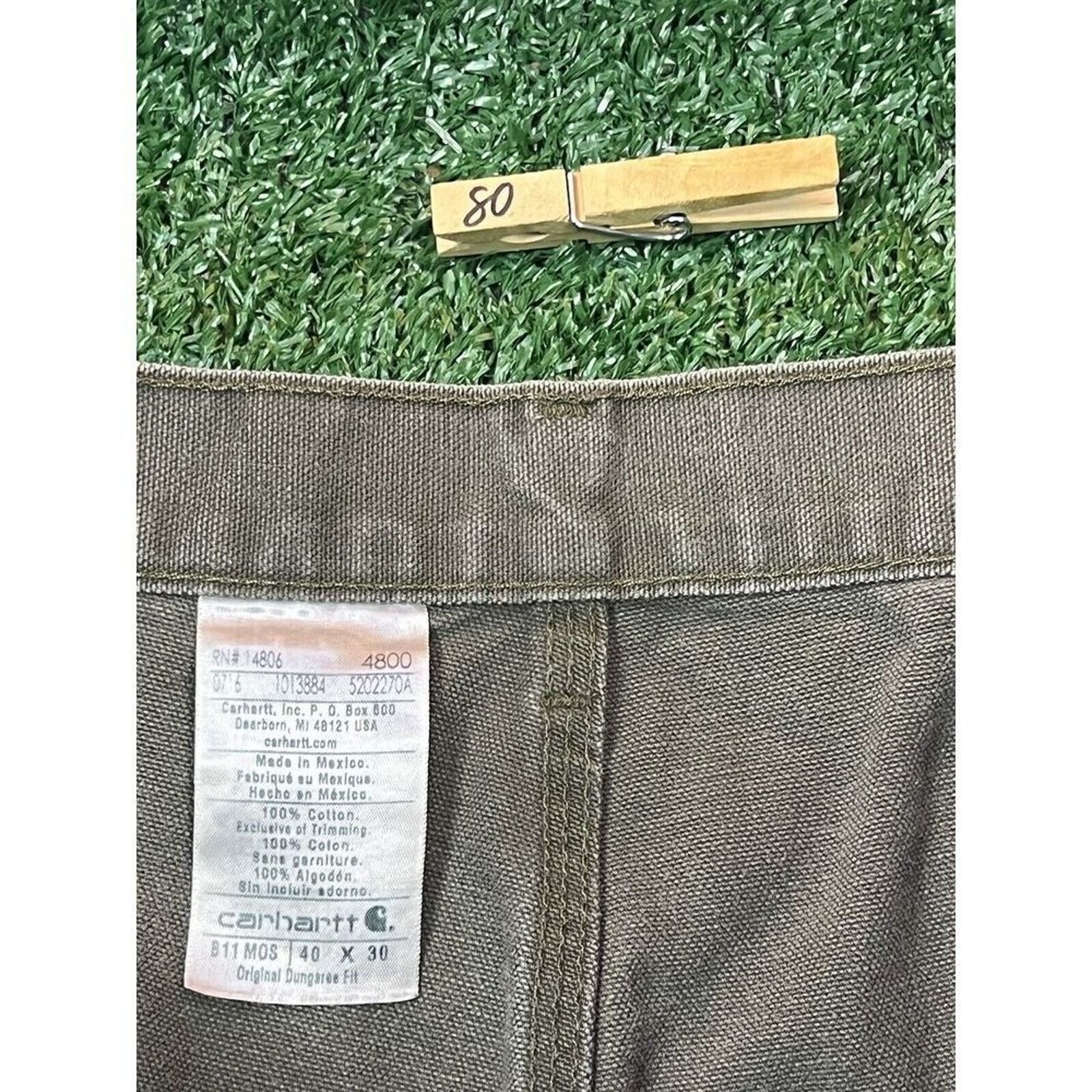 Carhartt Carhartt Original Dungaree Fit Pants Men's 40X30 Slate Green Size US 40 / EU 56 - 4 Thumbnail