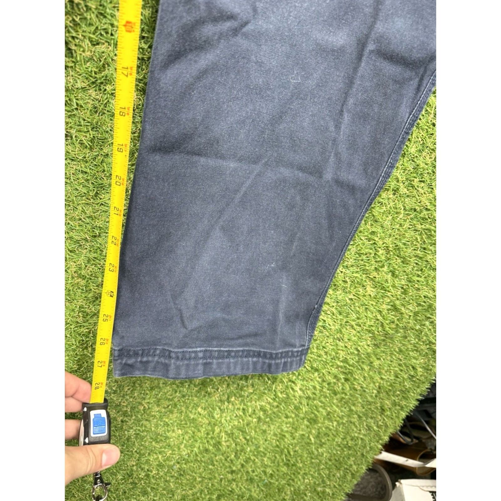 Vintage Duluth Mens Pants 40x28 Flex Fire Hose Carpenter Straight Leg Canvas Workwear Blue 5-Pocket Relaxed Fit Vintage No Mens Size US 40 / EU 56 - 5 Thumbnail
