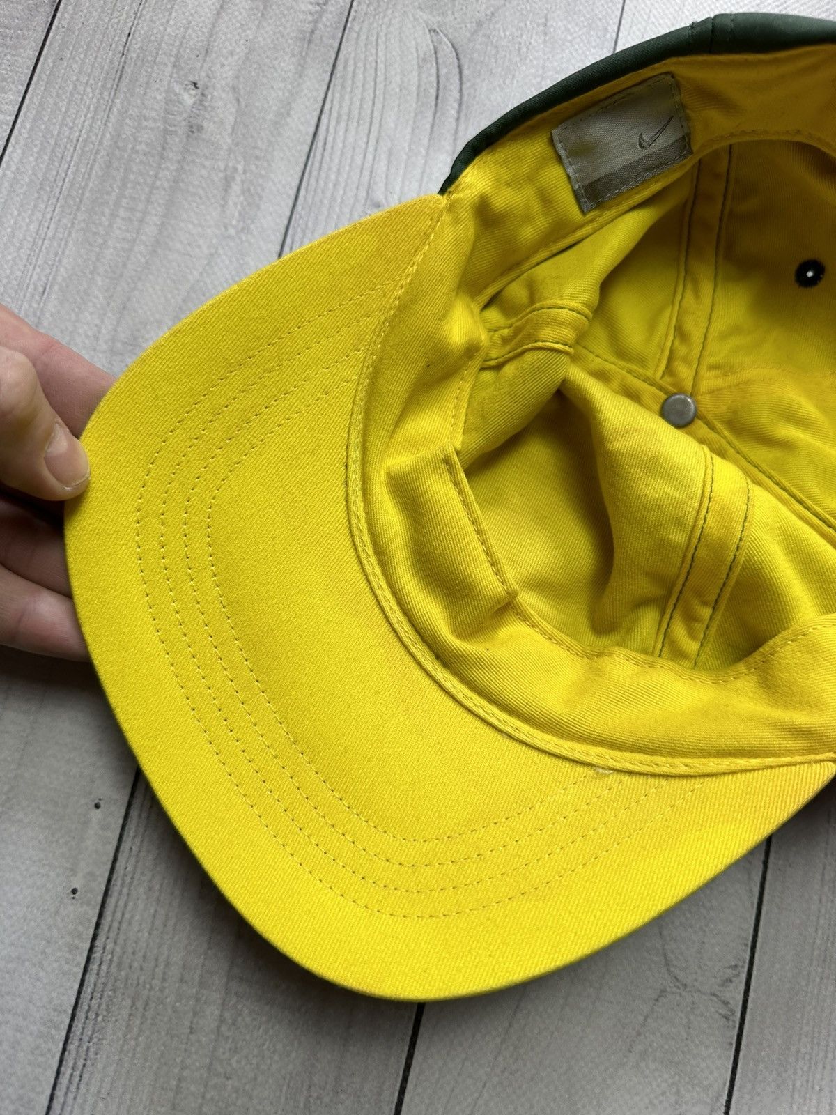 Nike × Vintage Vintage Nike Brazil soccer cap green Brasil khaki logo Size ONE SIZE - 6 Thumbnail