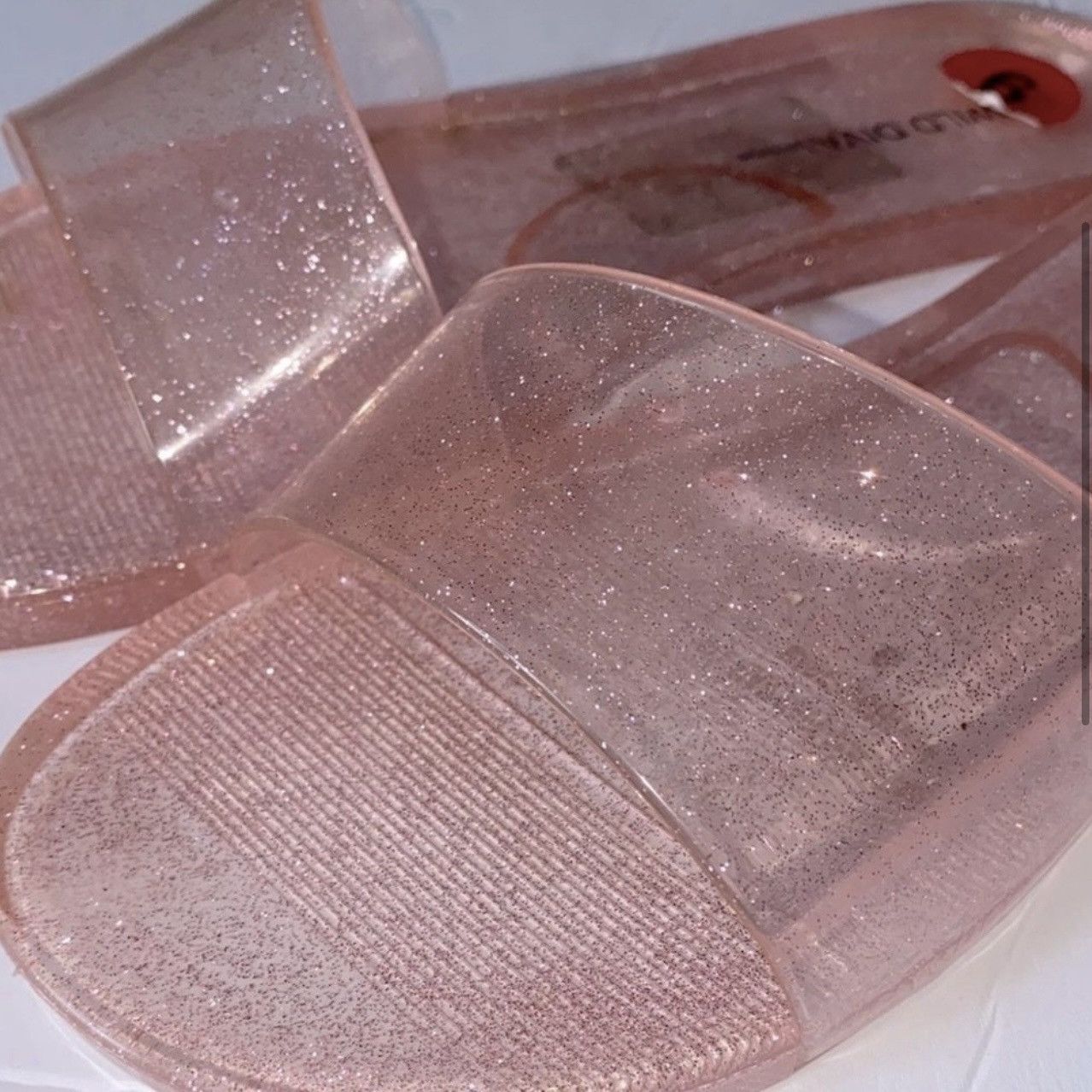 Other WILD DIVA Lounge, Pink Glitter Jelly Sandals Size US 6 / IT 36 - 4 Thumbnail