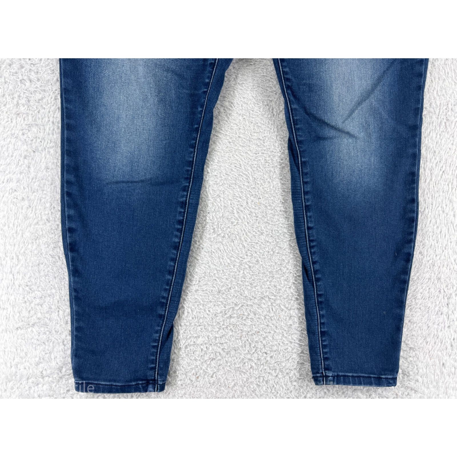Vintage Seven7 Jeans Womens 14 Blue Denim High Rise Leggings Embroidered Cotton Blend Shirt? Size 36" / US 14 / IT 50 - 6 Thumbnail