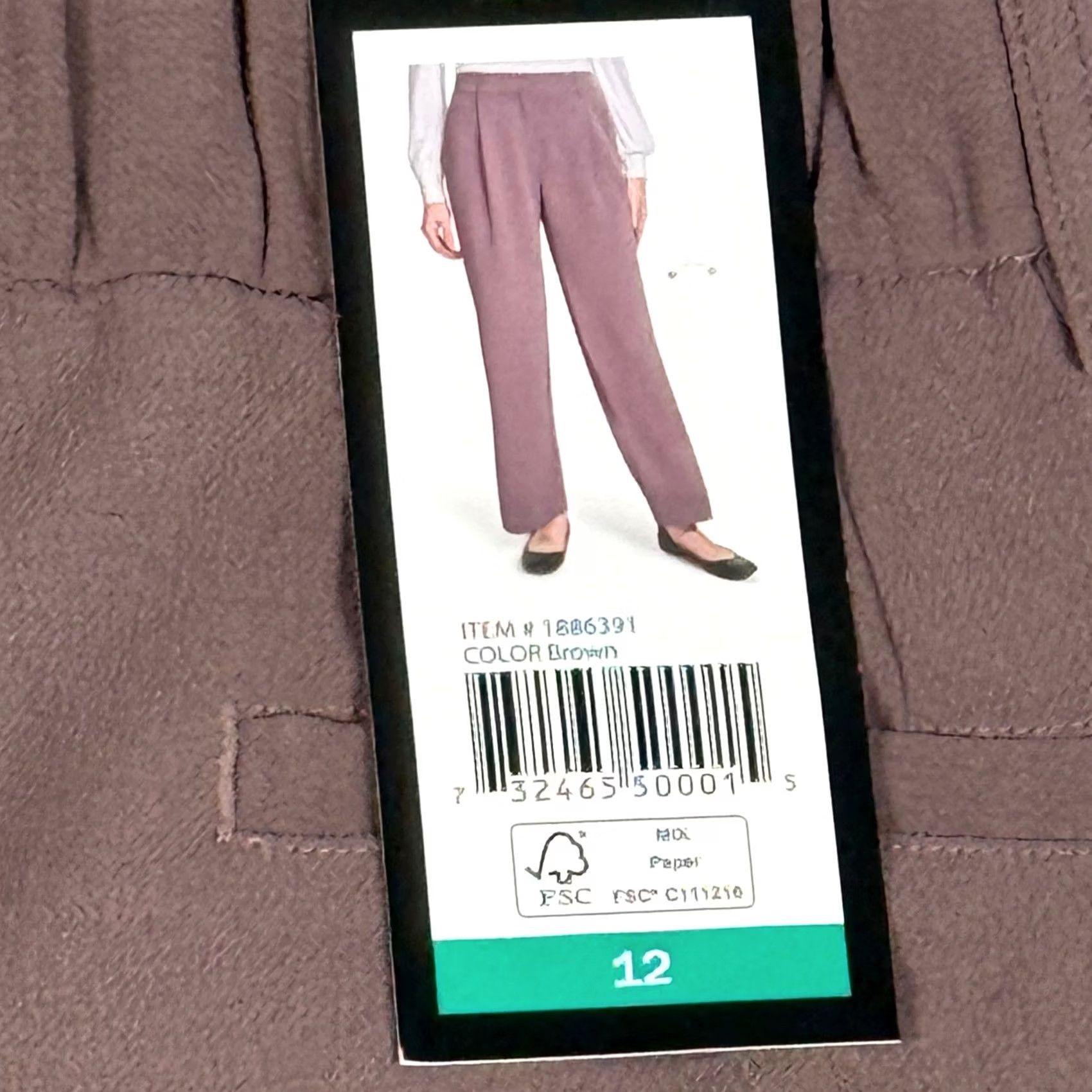 DKNY DKNY Womens 12 Wide Leg Pants Brown Elastic Waist Pleated Front Career Corpcore Dress Pants Women Regular 12 Brown Wide-Leg Workwear Casual Modern Size 34" / US 12 / IT 48 - 6 Thumbnail