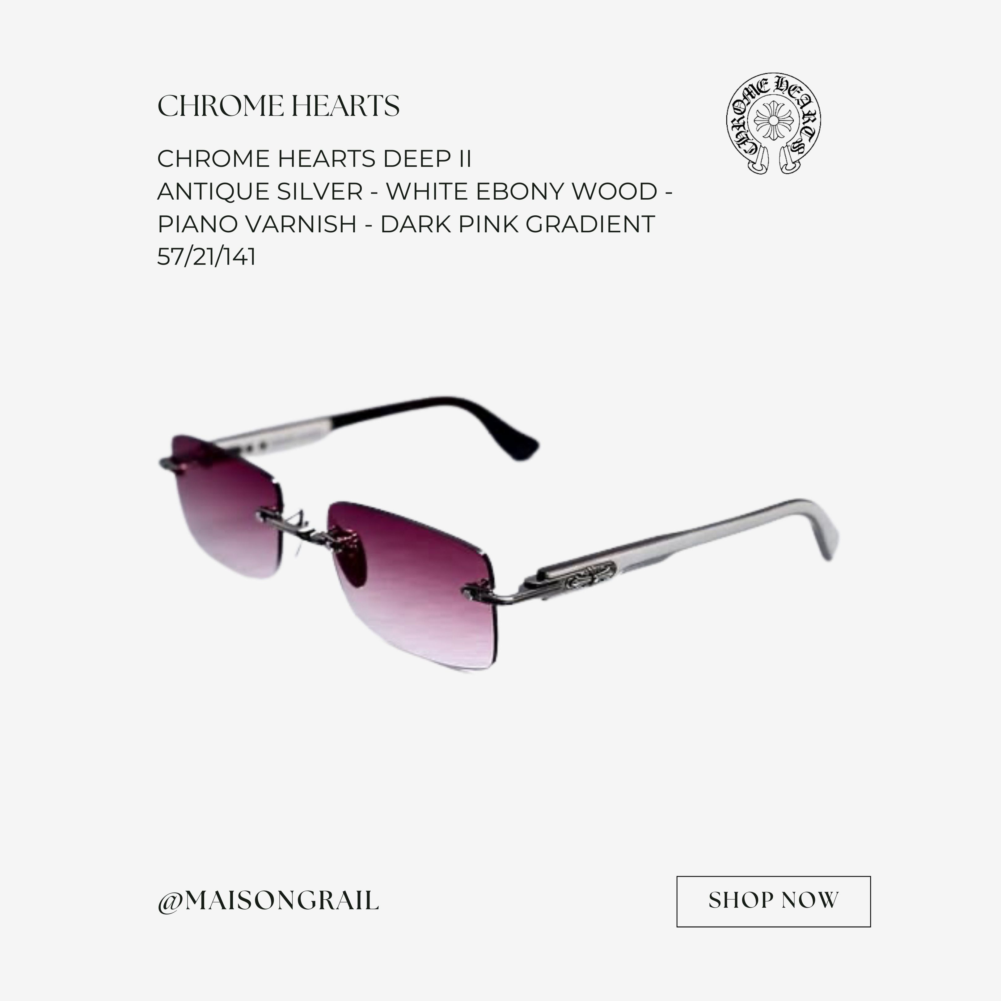 CHROME HEARTS DEEP II SUNGLASSES