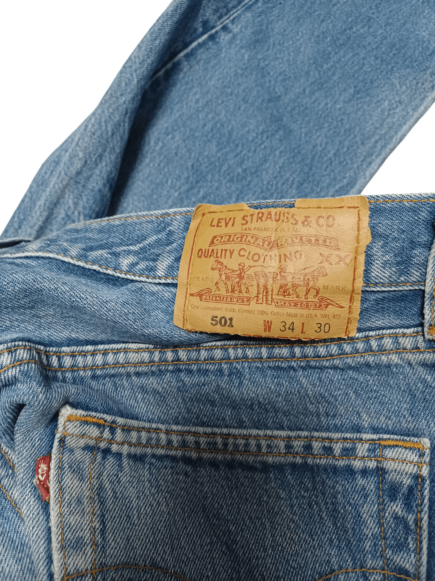 Levi's Vintage Clothing LEVIS 501 VINTAGE 90S MADE IN USA W34 L30 JEANS DENIM Size US 34 / EU 50 - 5 Thumbnail