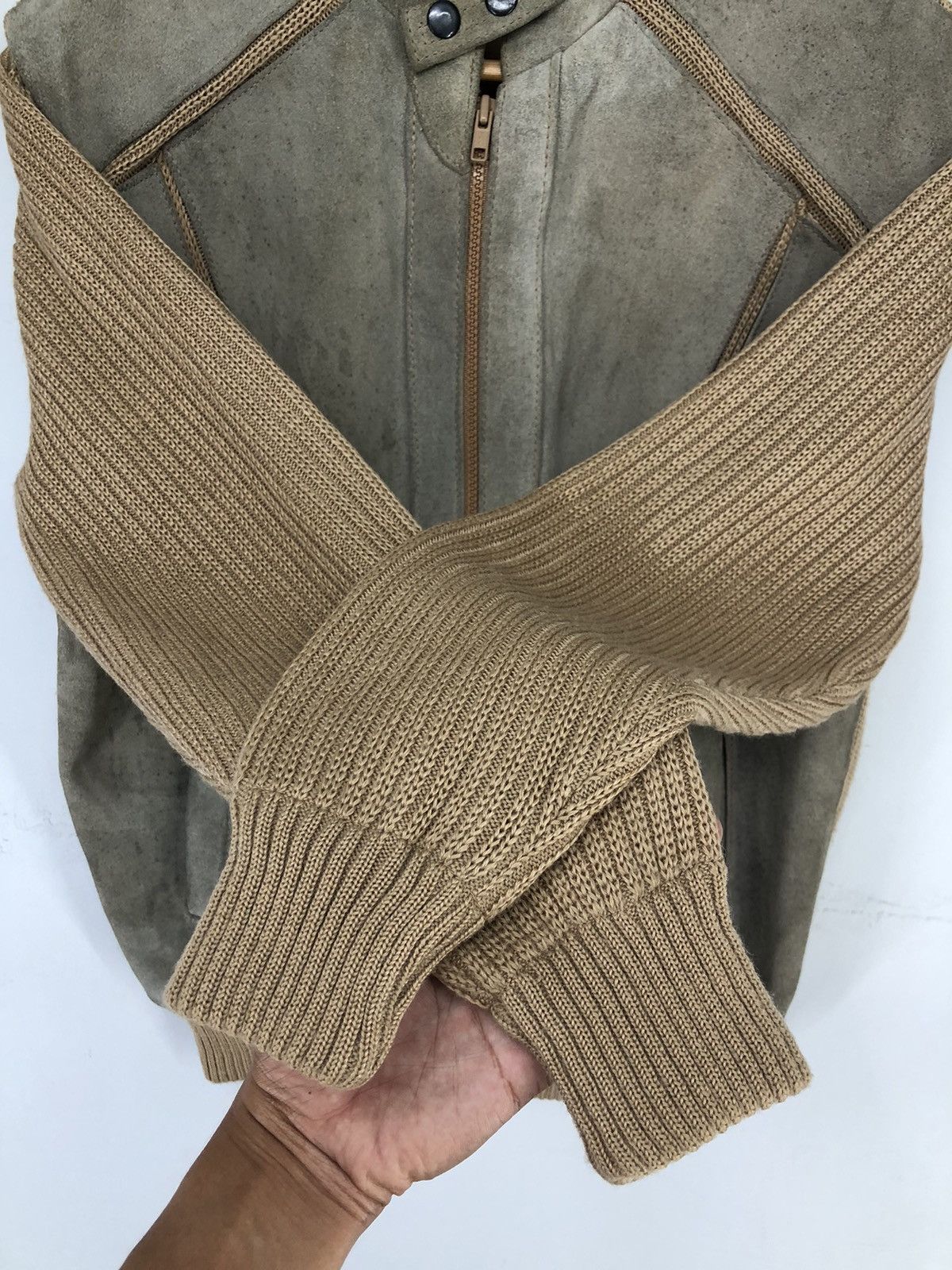 Leather Vintage J,n Award Cowhide Suede Leather Biker Knit Jacket Size US M / EU 48-50 / 2 - 12 Thumbnail