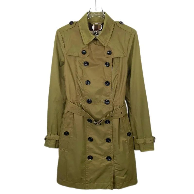 Burberry Burberry Green Cotton Women's Trench Coat Size M / US 6-8 / IT 42-44 - 1 Thumbnail