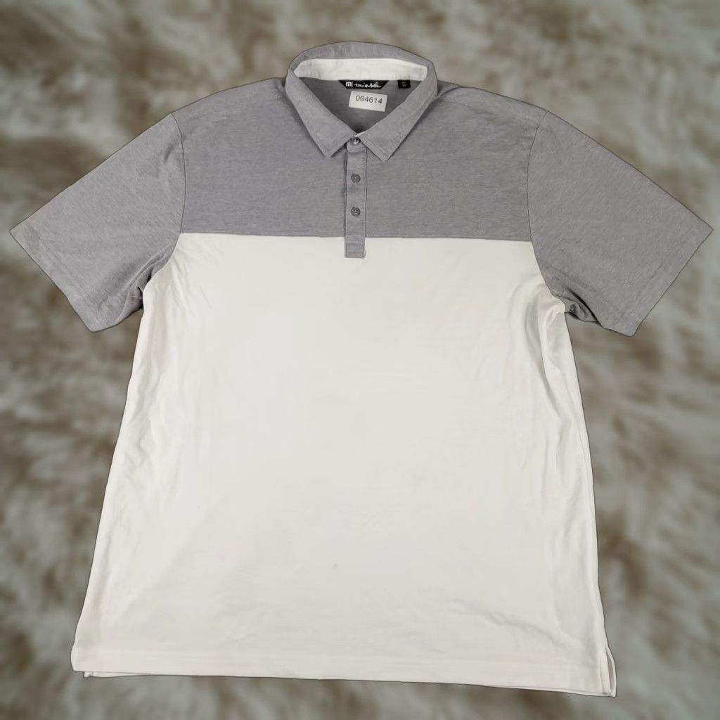 TravisMathew VINTAGE Travis Mathew Polo Shirt Mens 2XL Gray Short Sleeve Cotton Blend Classic Golf Casual Mens Size US XXL / EU 58 / 5 - 1 Thumbnail