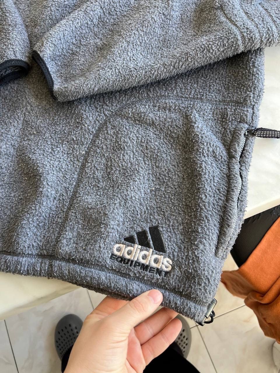 Adidas Vintage Adidas Equipment Fleece Light Jacket XL Gray 90s Zip Size US XL / EU 56 / 4 - 2 Thumbnail
