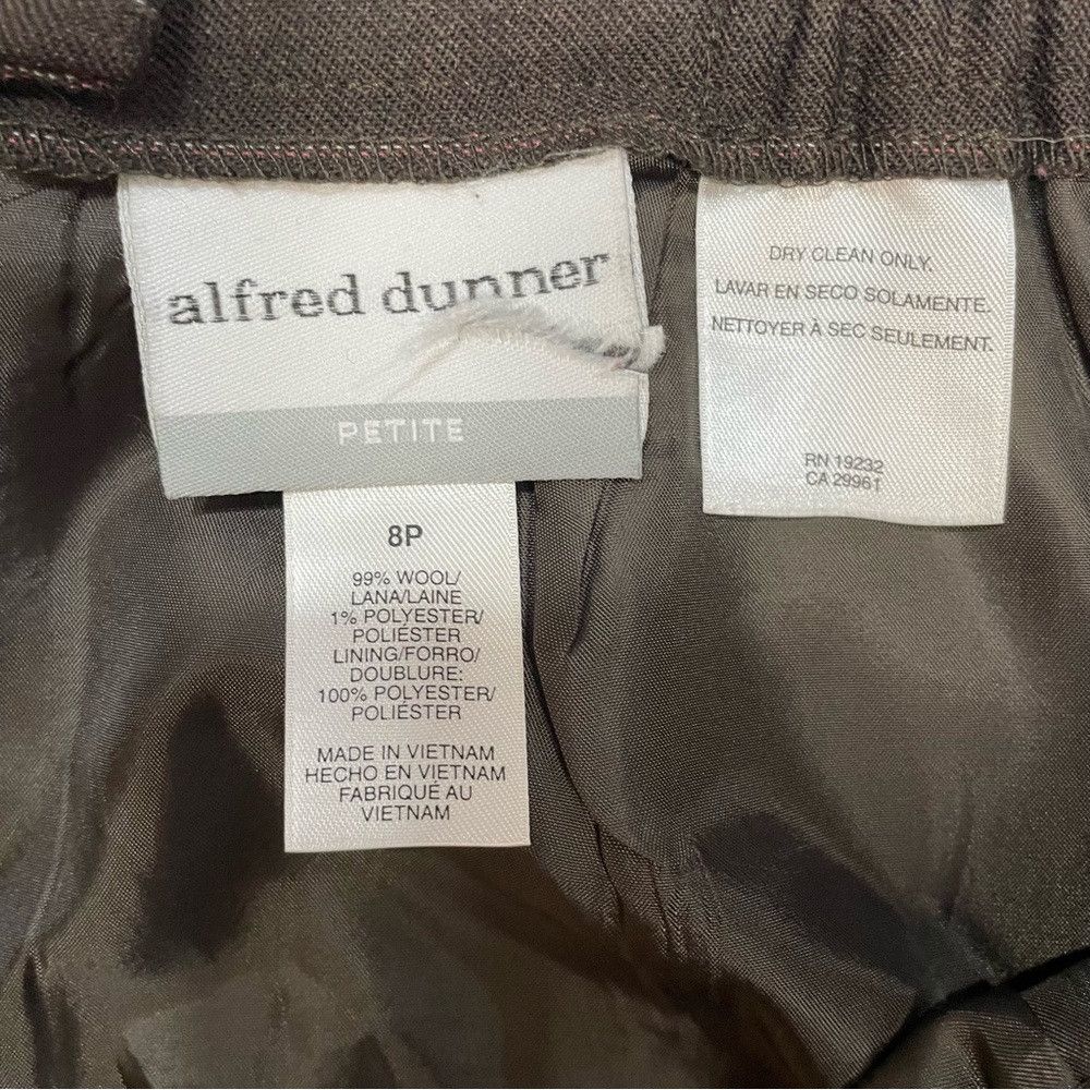 Other Alfred Dunner Wool Brown Striped Pencil Skirt Size 8 Petite Size 30" / US 8 / IT 44 - 8 Thumbnail