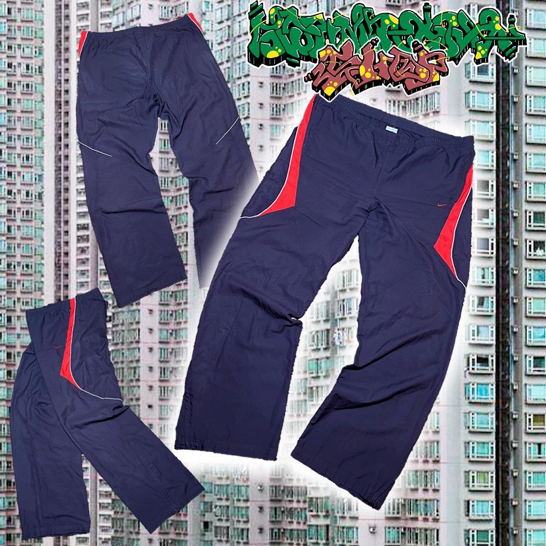 Nike × Vintage VINTAGE NYLON NIKE PANTS WITH STRIPES🎯 Size US 42 / EU 58 - 1 Thumbnail