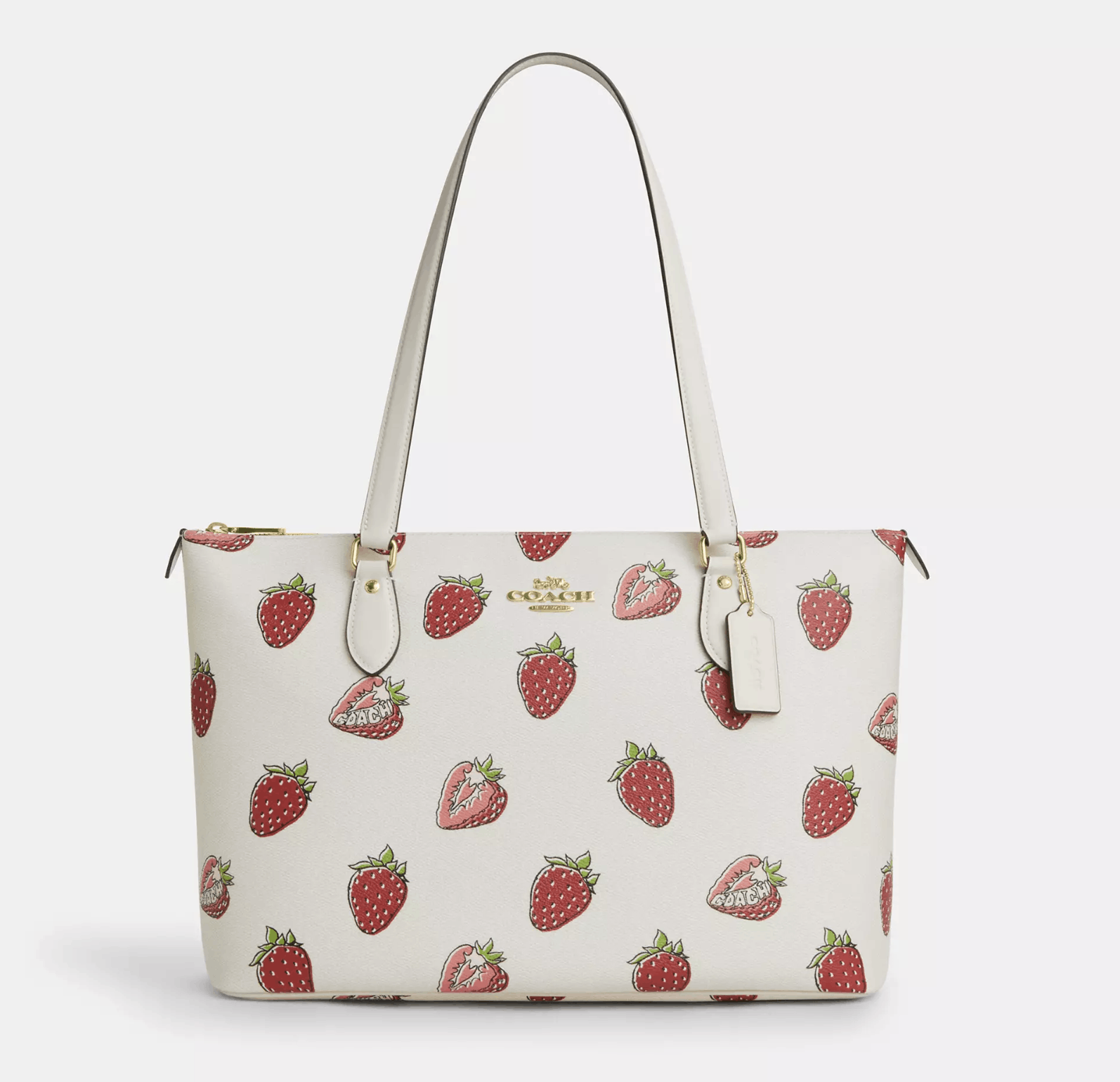 Coach Gallery Tote Bag With Strawberry Print CAR34 Size ONE SIZE - 8 Thumbnail