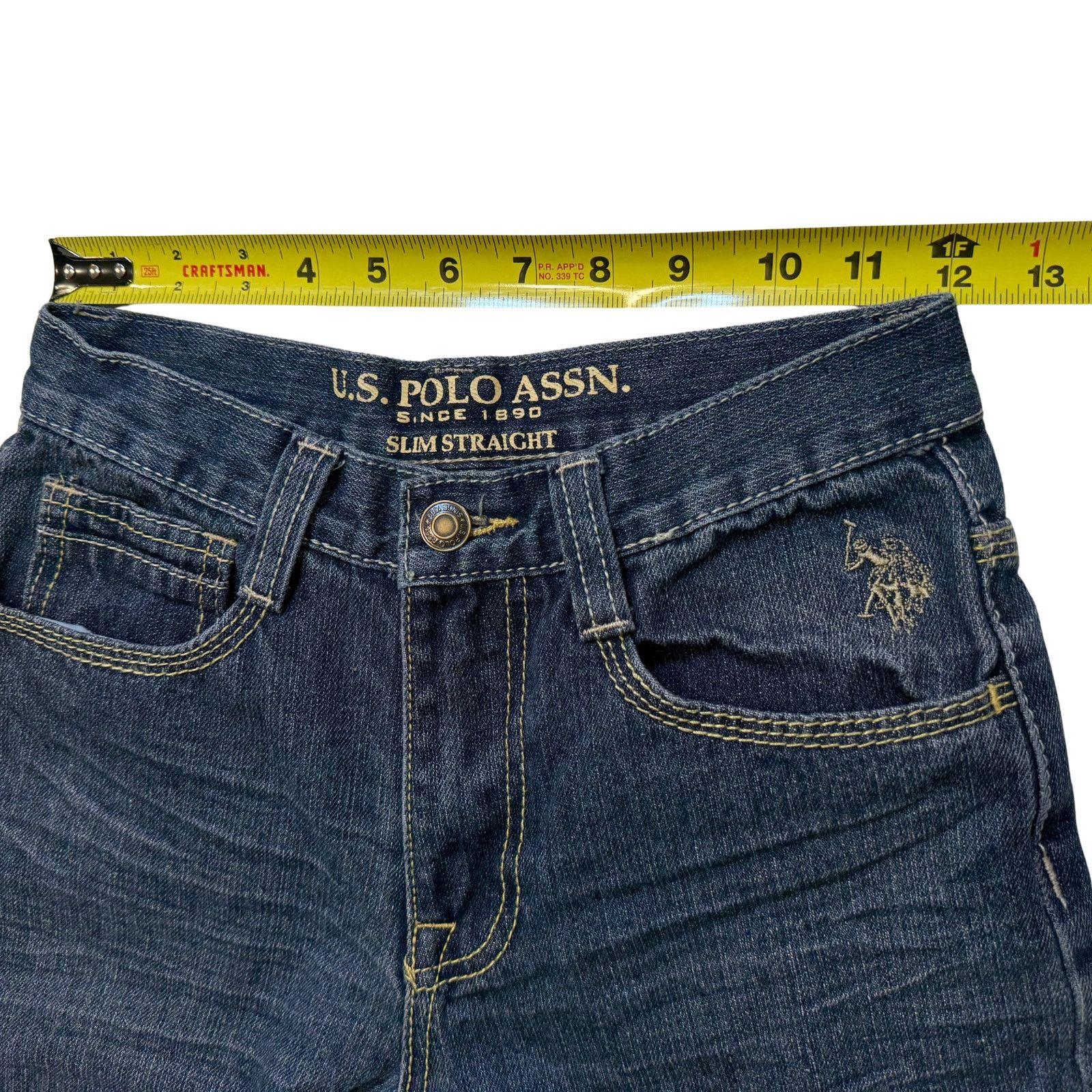 U.S. Polo Assn. US Polo Assn. Slim Straight Jeans | Women's 14 Size 36" / US 14 / IT 50 - 4 Thumbnail