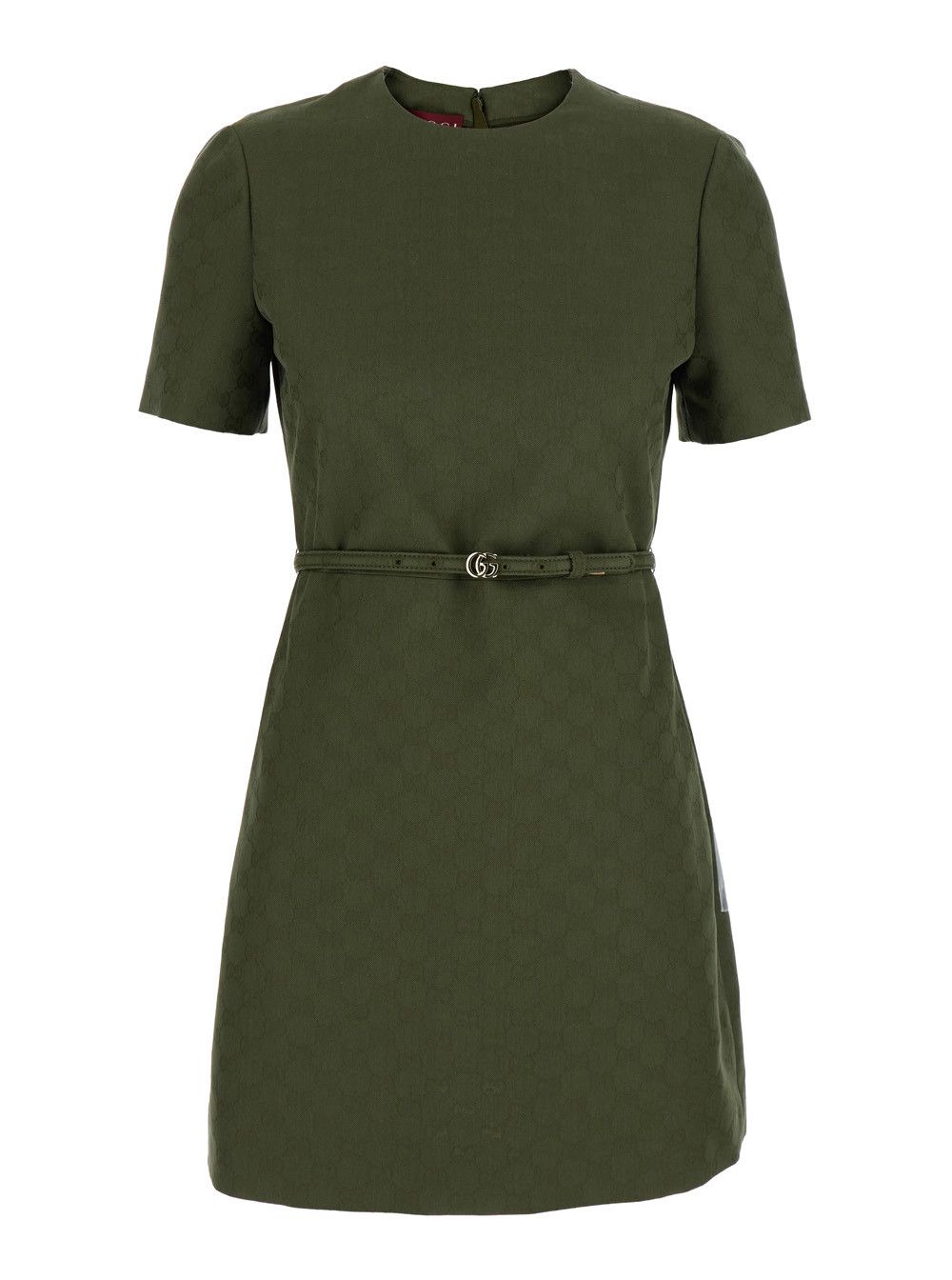 Gucci Suede Short Dress With All-Over Gg Logo | Grailed