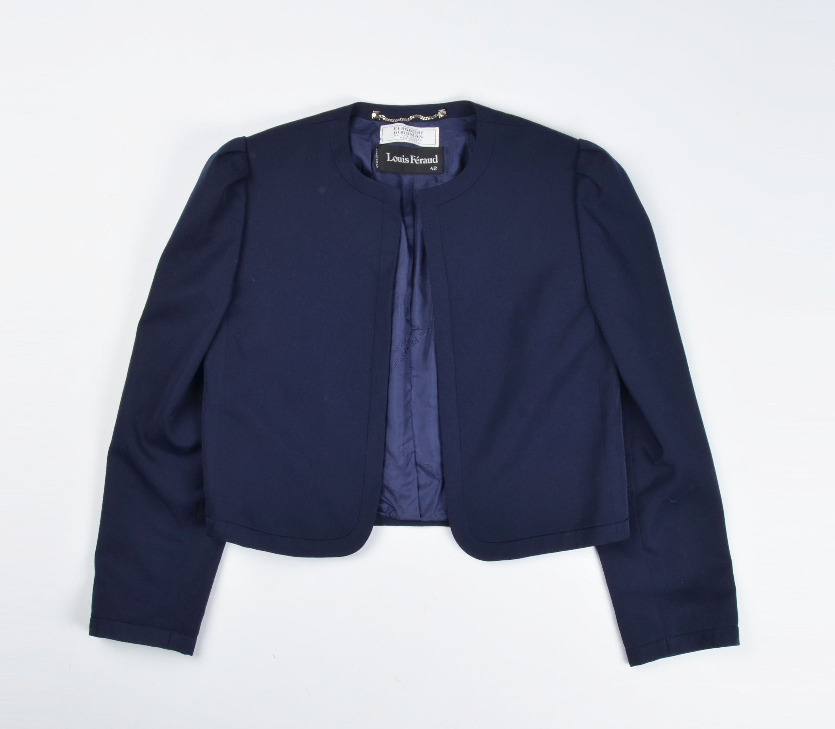 Louis Feraud Vintage Louis Feraud Bergdorf Goodman 90's Cropped Blazer Size M / US 6-8 / IT 42-44 - 4 Thumbnail