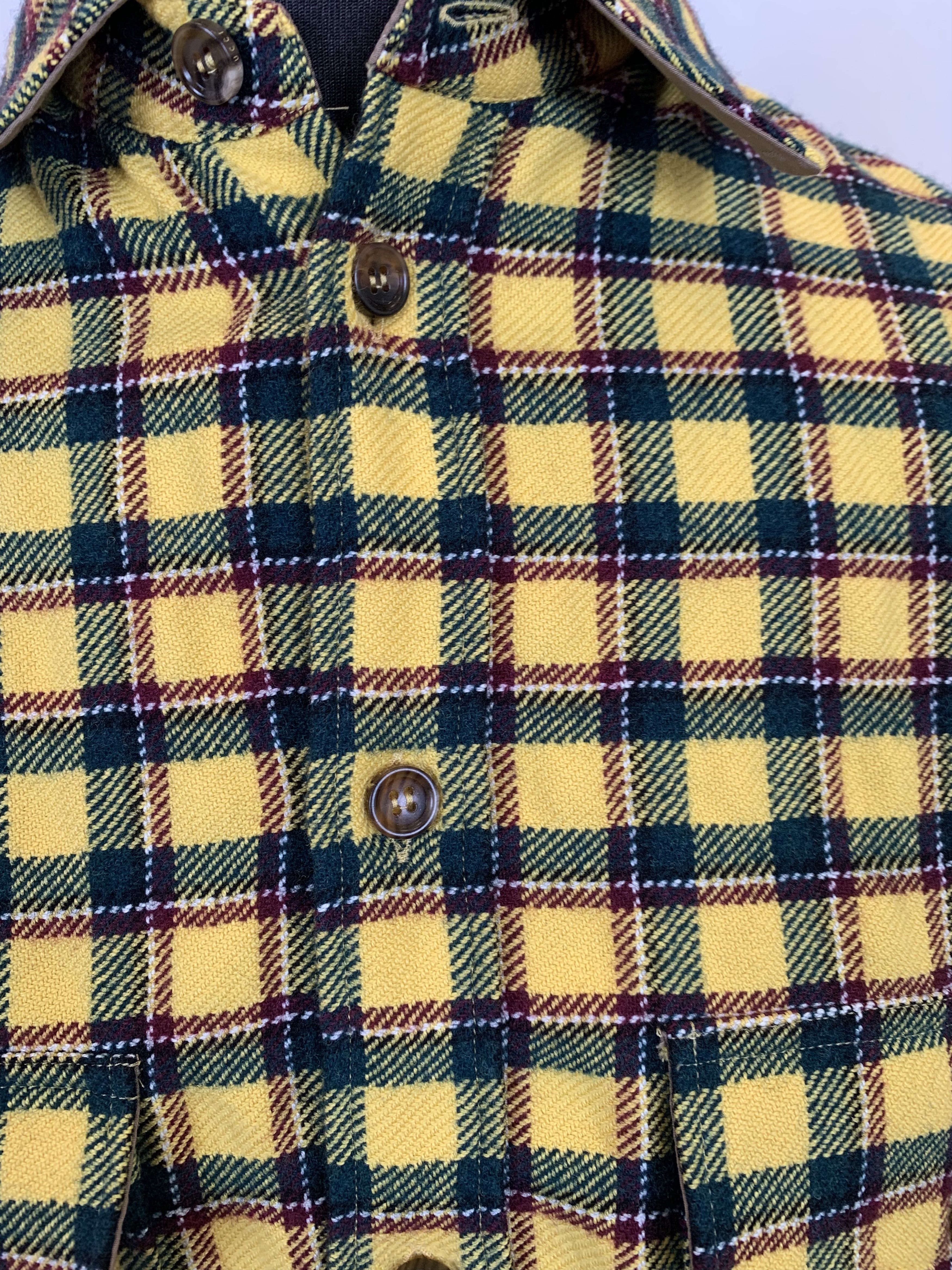 Gucci Gucci UFO Yellow Checked Shirt Size US L / EU 52-54 / 3 - 6 Thumbnail
