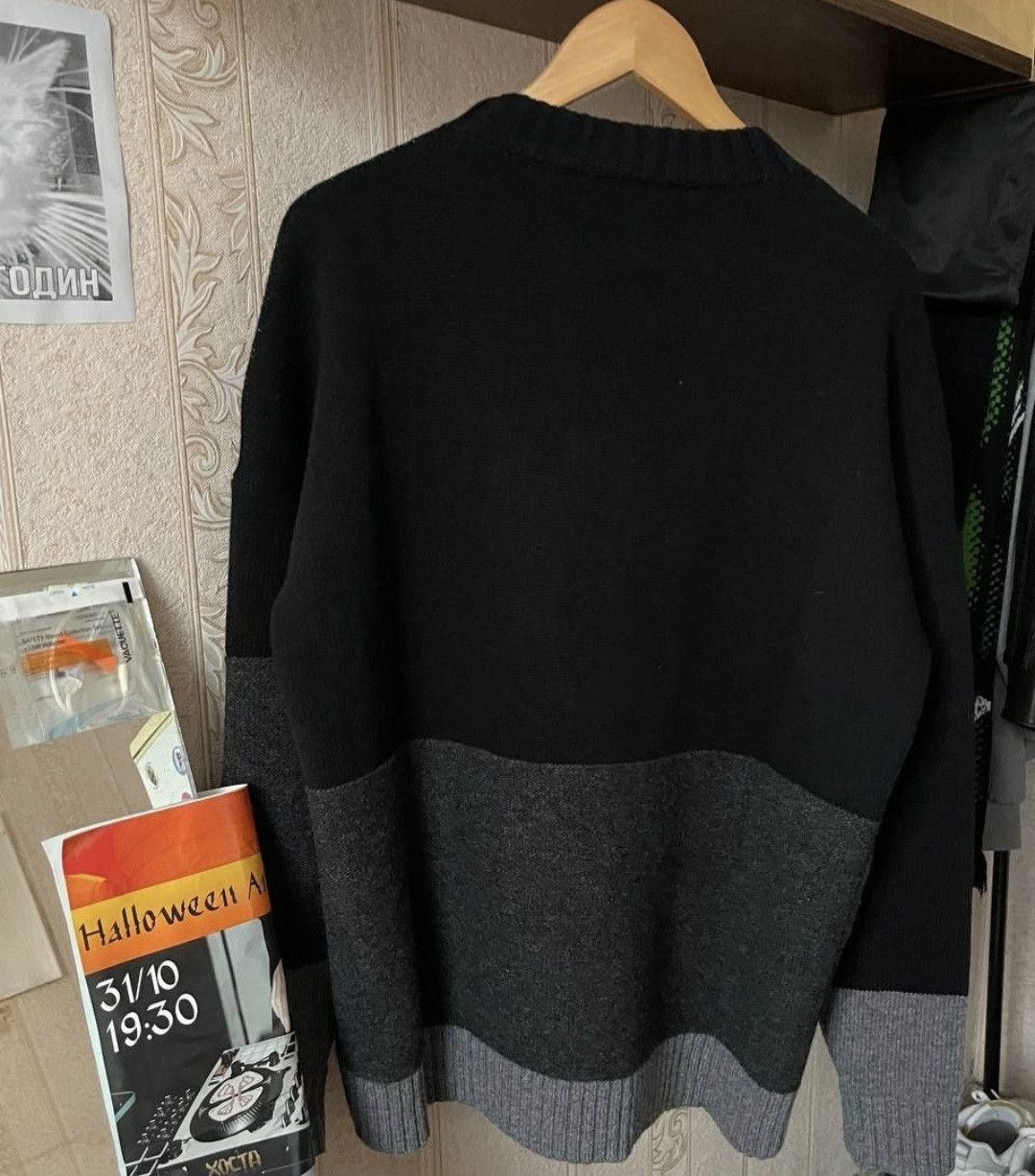 Off-White Off-White Blocked Logo Black Knit Jumper Size US M / EU 48-50 / 2 - 2 Thumbnail
