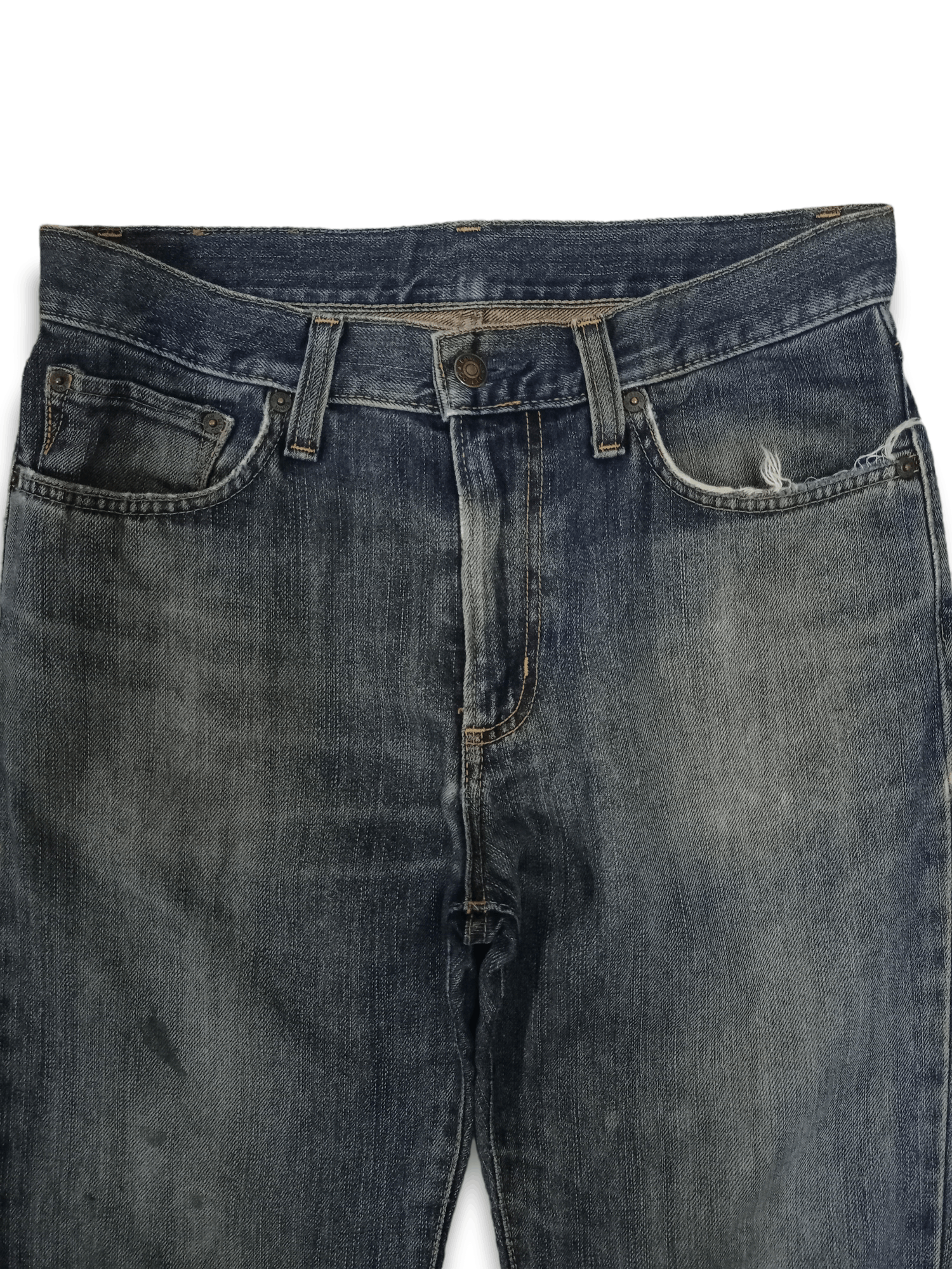 Edwin × Japanese Brand Vintage Edwin Japan Mud Wash Distressed Loose Jeans 31x31 Size US 31 - 4 Thumbnail