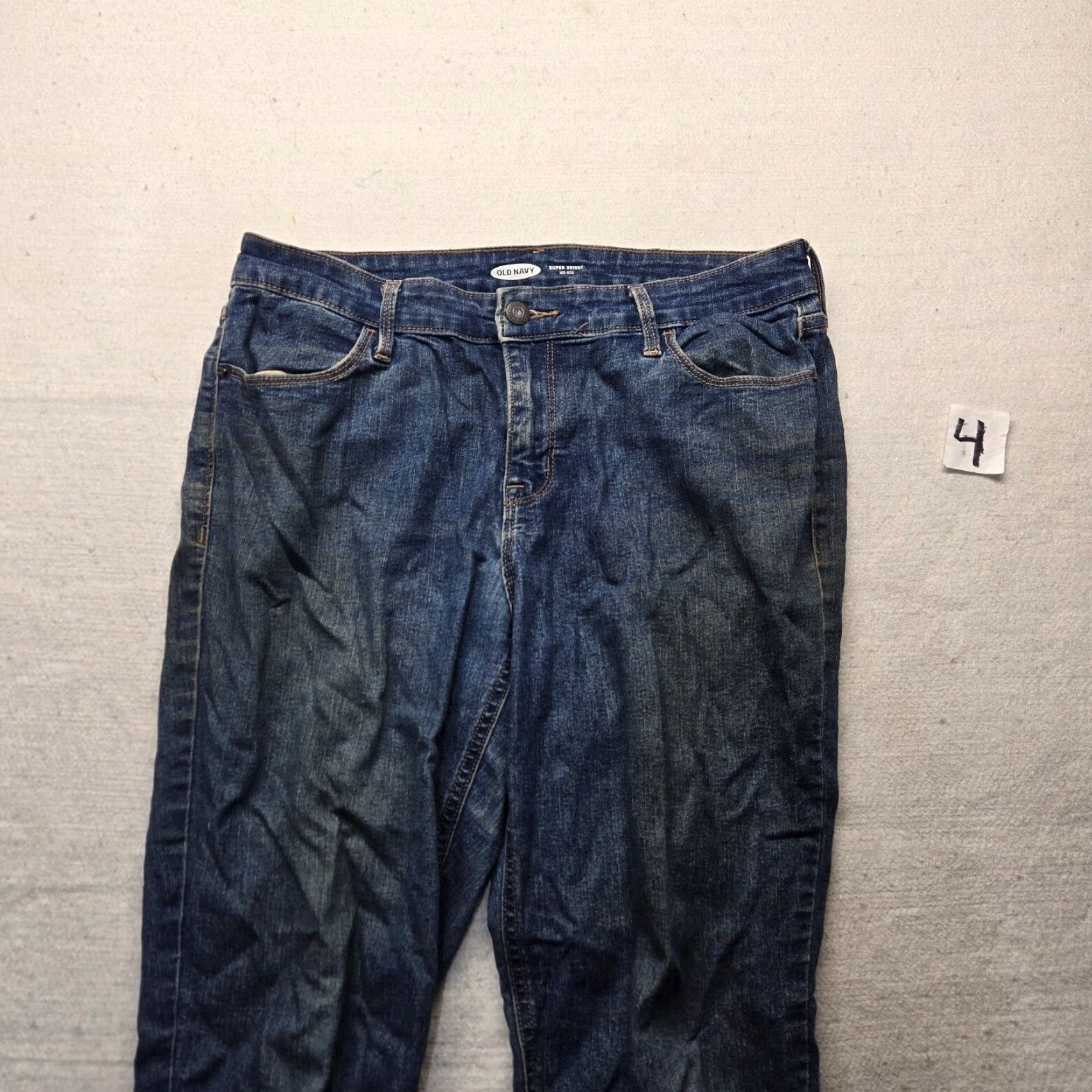 Old Navy Old Navy Jeans Skinny Mid-Rise Blue Denim Pants Women Size 10 Long Size 32" / US 10 / IT 46 - 2 Thumbnail