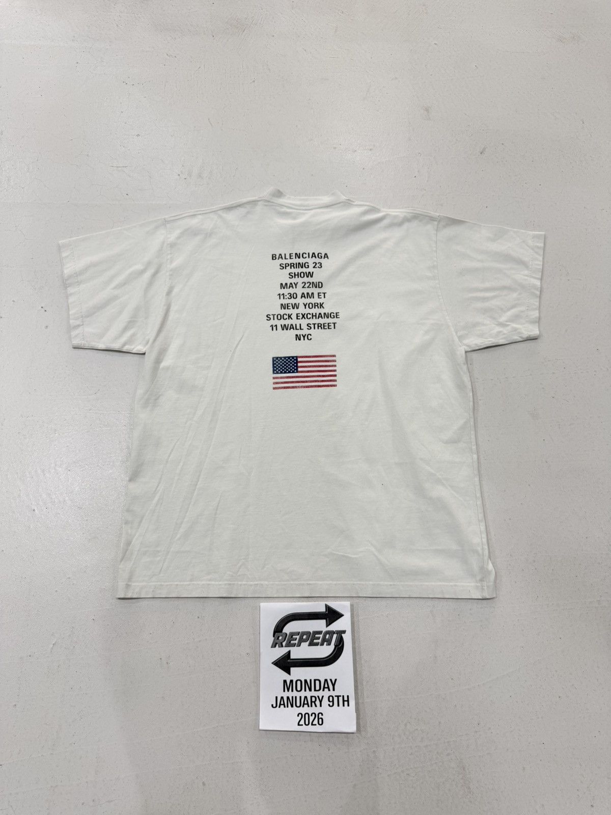 Balenciaga Balenciaga ‘NYSE’ Oversized Tee (WHITE) Size US XL / EU 56 / 4 - 3 Thumbnail