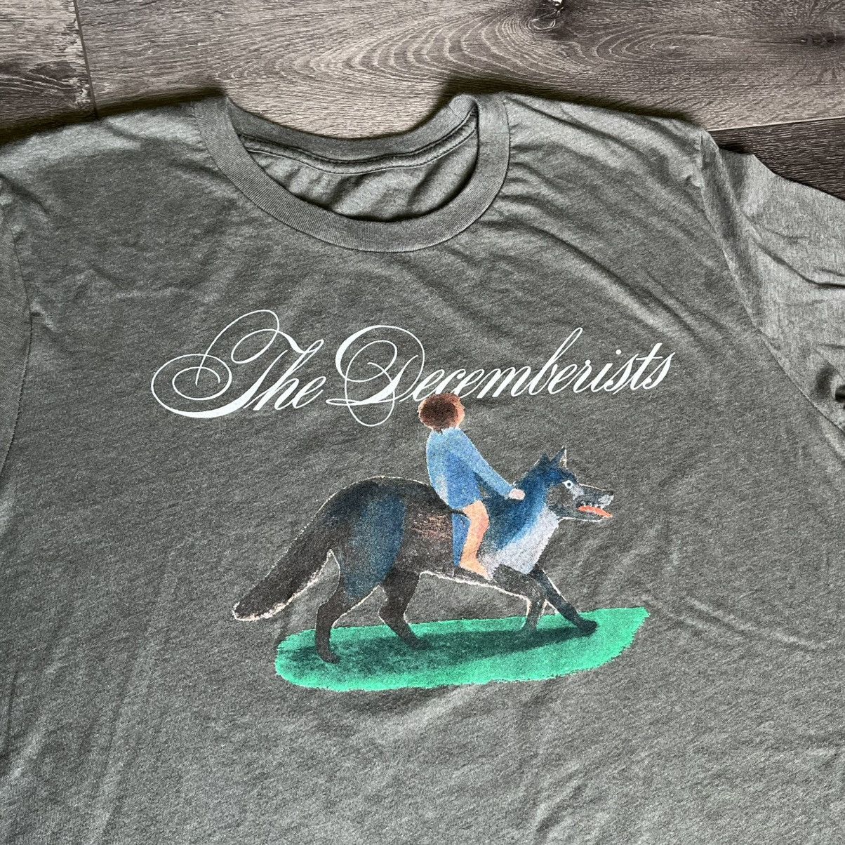 Band Tees The Decemberists Wolf Boy Green Folk Band Graphic Tee Shirt Size US XL / EU 56 / 4 - 3 Thumbnail