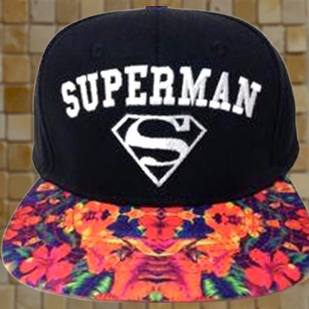 DC Comics VINTAGE NEW MENS SUPERMAN HAT BLUE BLACK FLOWERS CAP EMBRODERIED ONE SIZE D.C COMICS Size ONE SIZE - 1 Preview