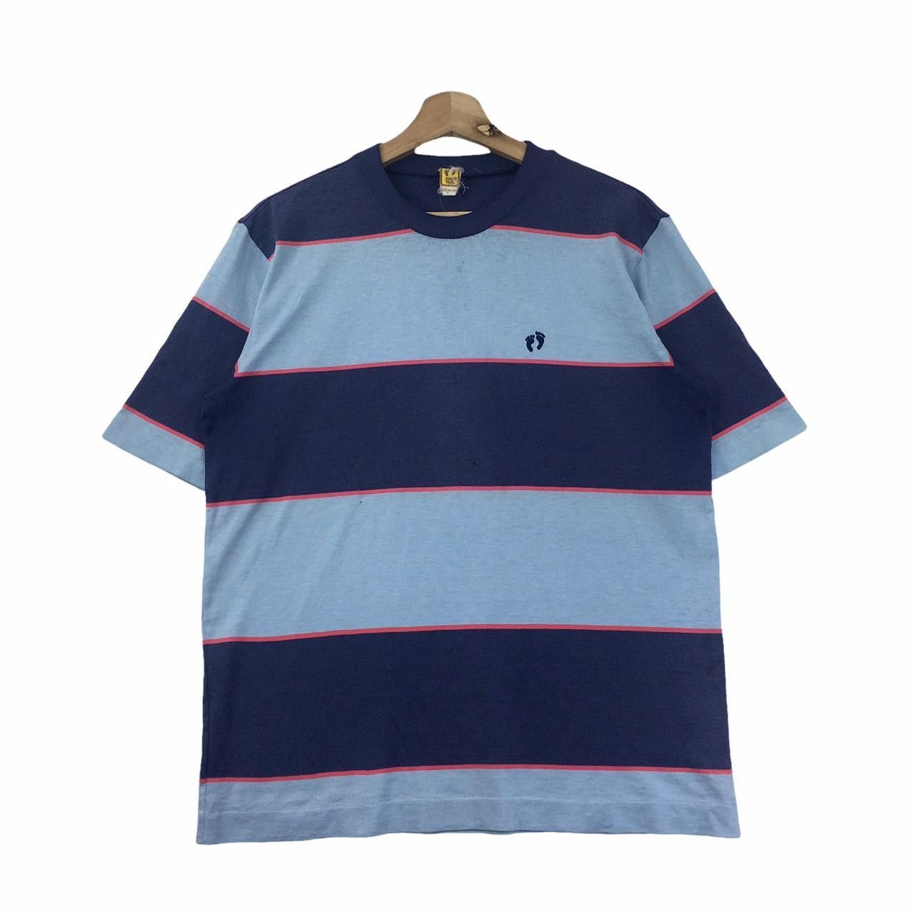 Hang Ten Vtg 80’ HANG TEN SURFING Hawaii Striped Blue Tee Shirt Size US L / EU 52-54 / 3 - 1 Thumbnail