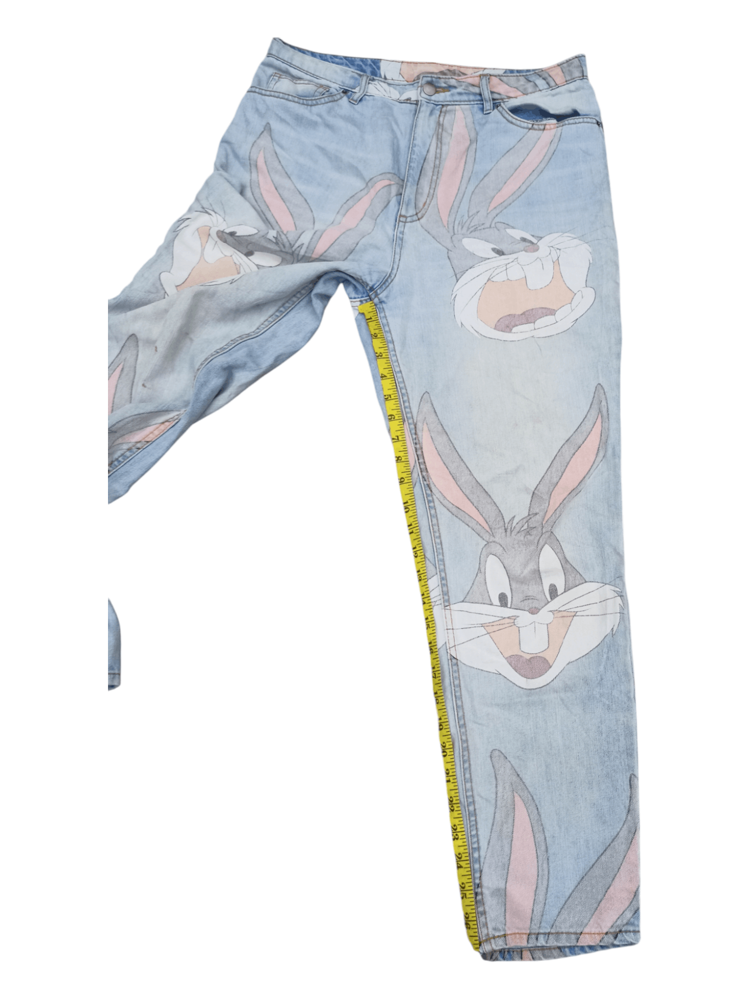 Divided LOONEY TUNES BUGS BUNNY Hip Hop Baggy Street Fashion Jeans Size 31" - 22 Thumbnail