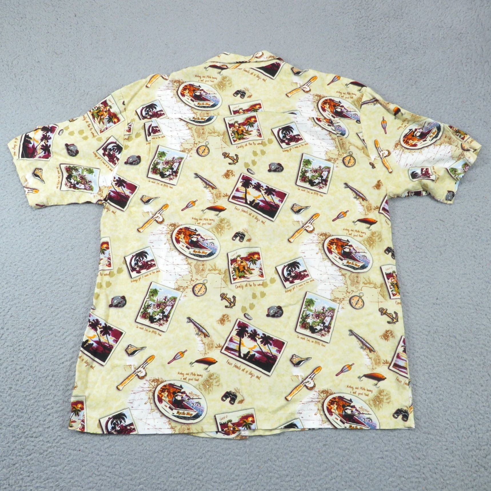Disney Disney Shirt Mens Medium Hawaiian Button All Over Print Castaway Beach Cartoon Nautical Disney Brand Button-Up Casual Size US M / EU 48-50 / 2 - 5 Thumbnail