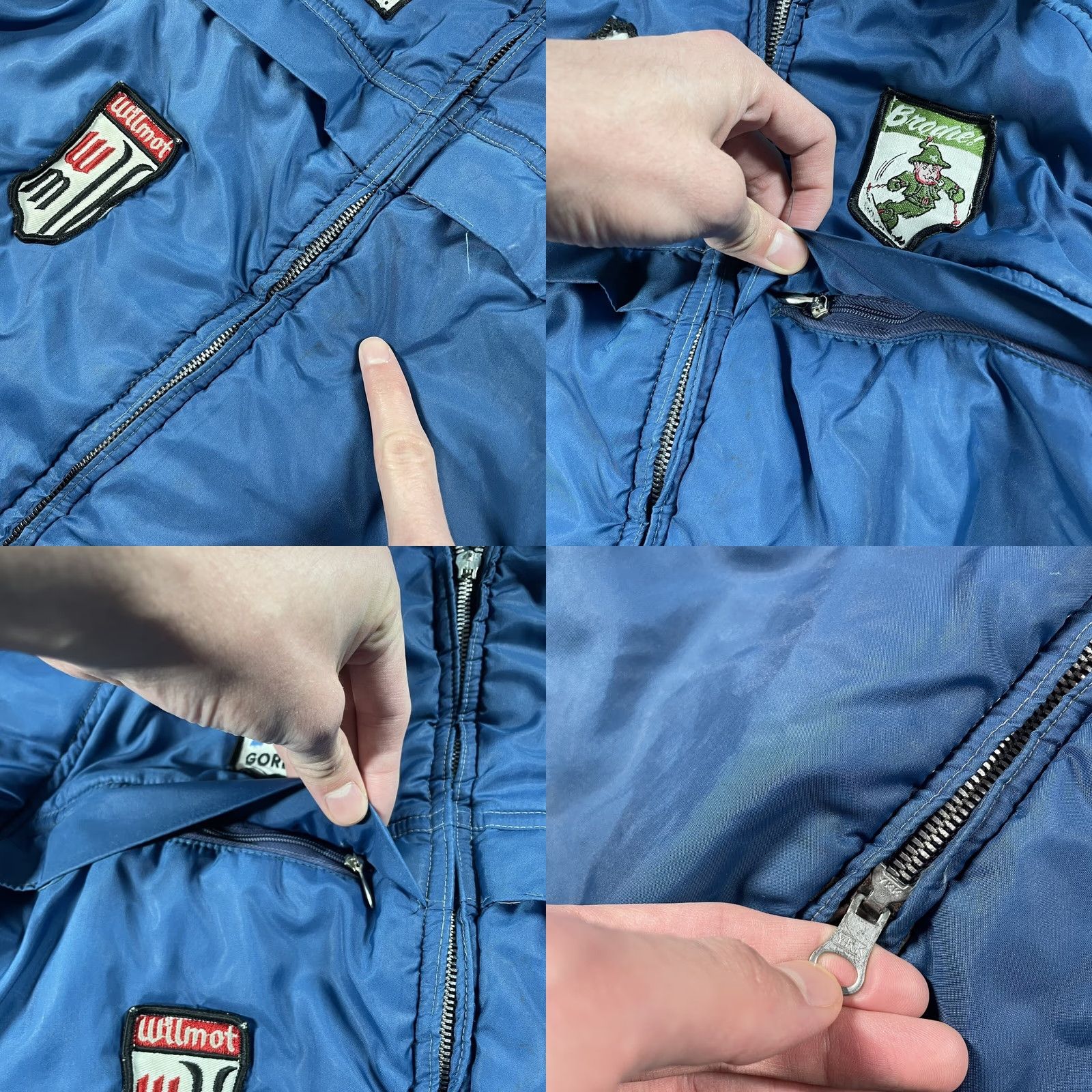 Vintage VINTAGE Matt Andrews Ski Jacket Small Souvenir Patch 1970s Nylon Puffer Blue Outdoor Mens Size US S / EU 44-46 / 1 - 8 Thumbnail