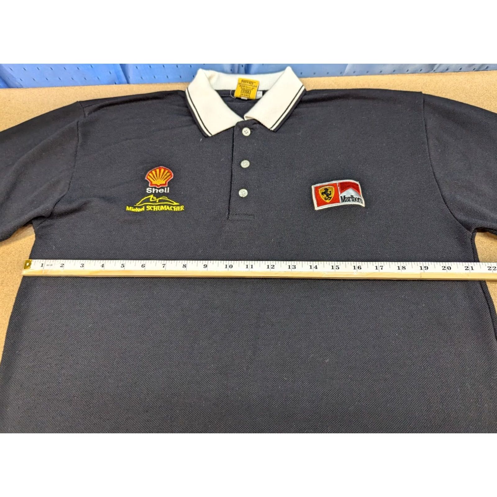 Ferrari VINTAGE Ferrari 1996 Michael Schumacher Polo Shirt Mens 2XL Black Shirt Mens 2XL Black Ferrari 1996 Michael Schumacher Polo Shirt Size US XXL / EU 58 / 5 - 6 Thumbnail